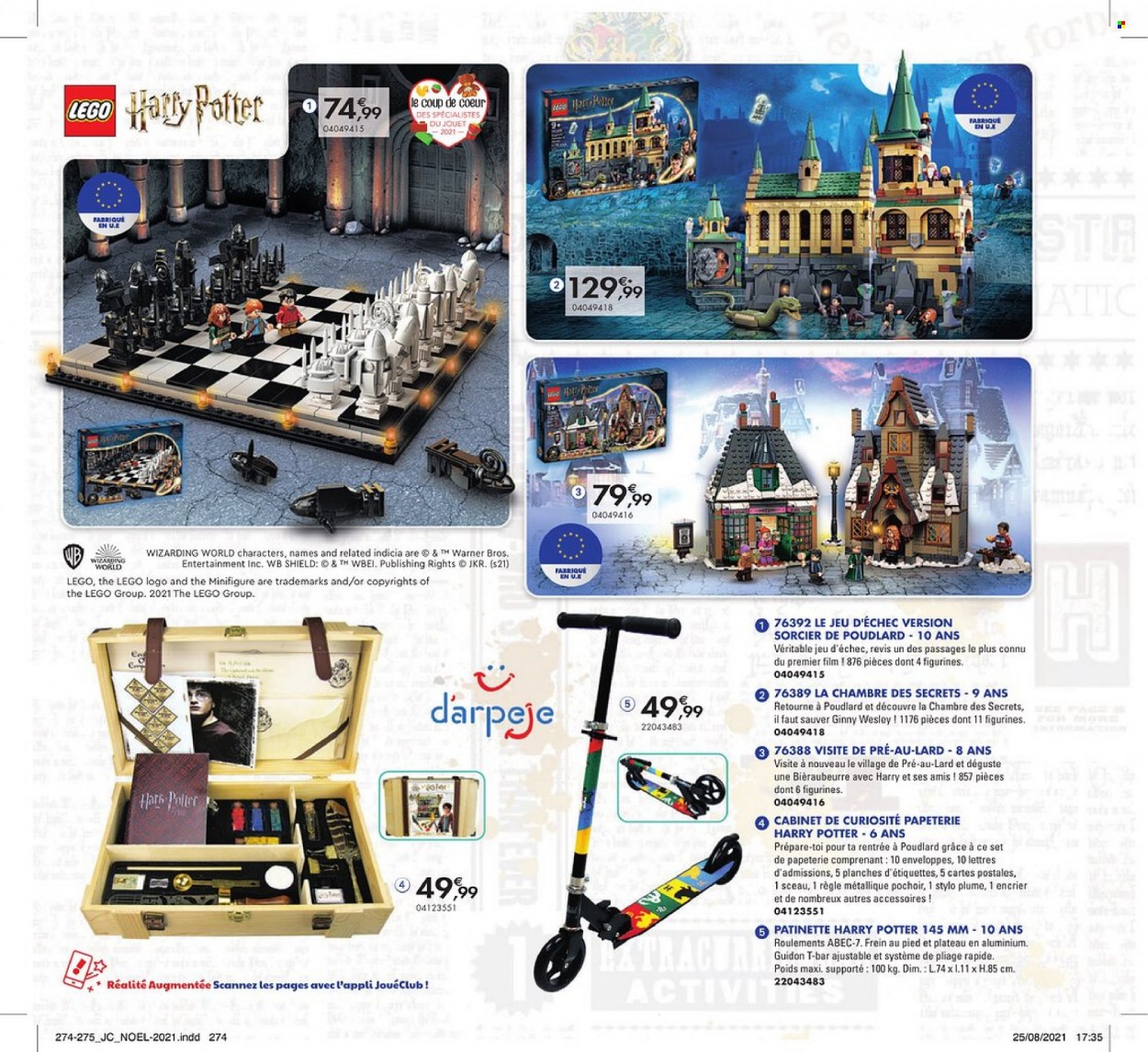 thumbnail - Catalogue JouéClub - Produits soldés - Harry Potter, Lego, figurine. Page 274.