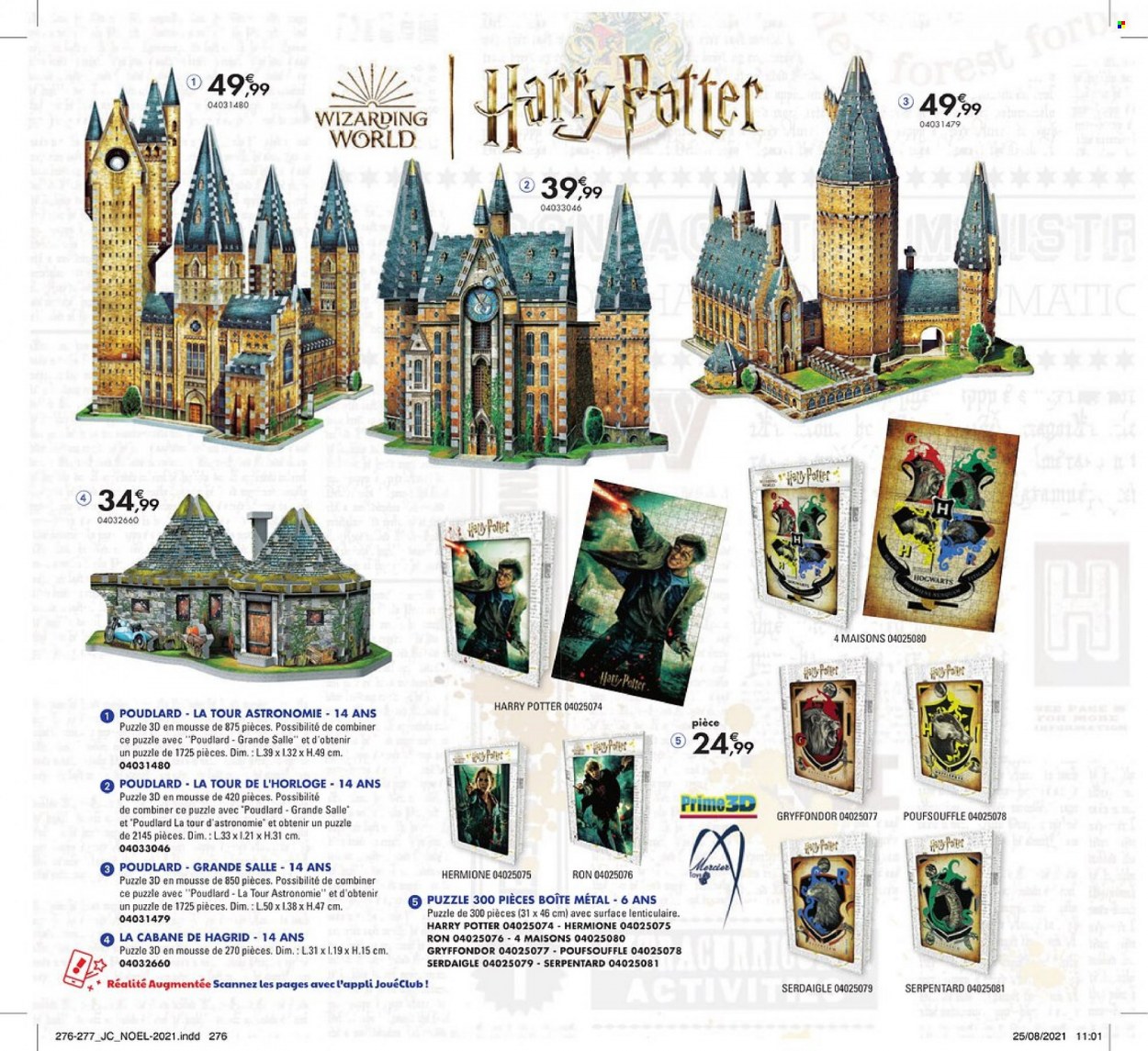 thumbnail - Catalogue JouéClub - Produits soldés - Harry Potter, puzzle. Page 276.