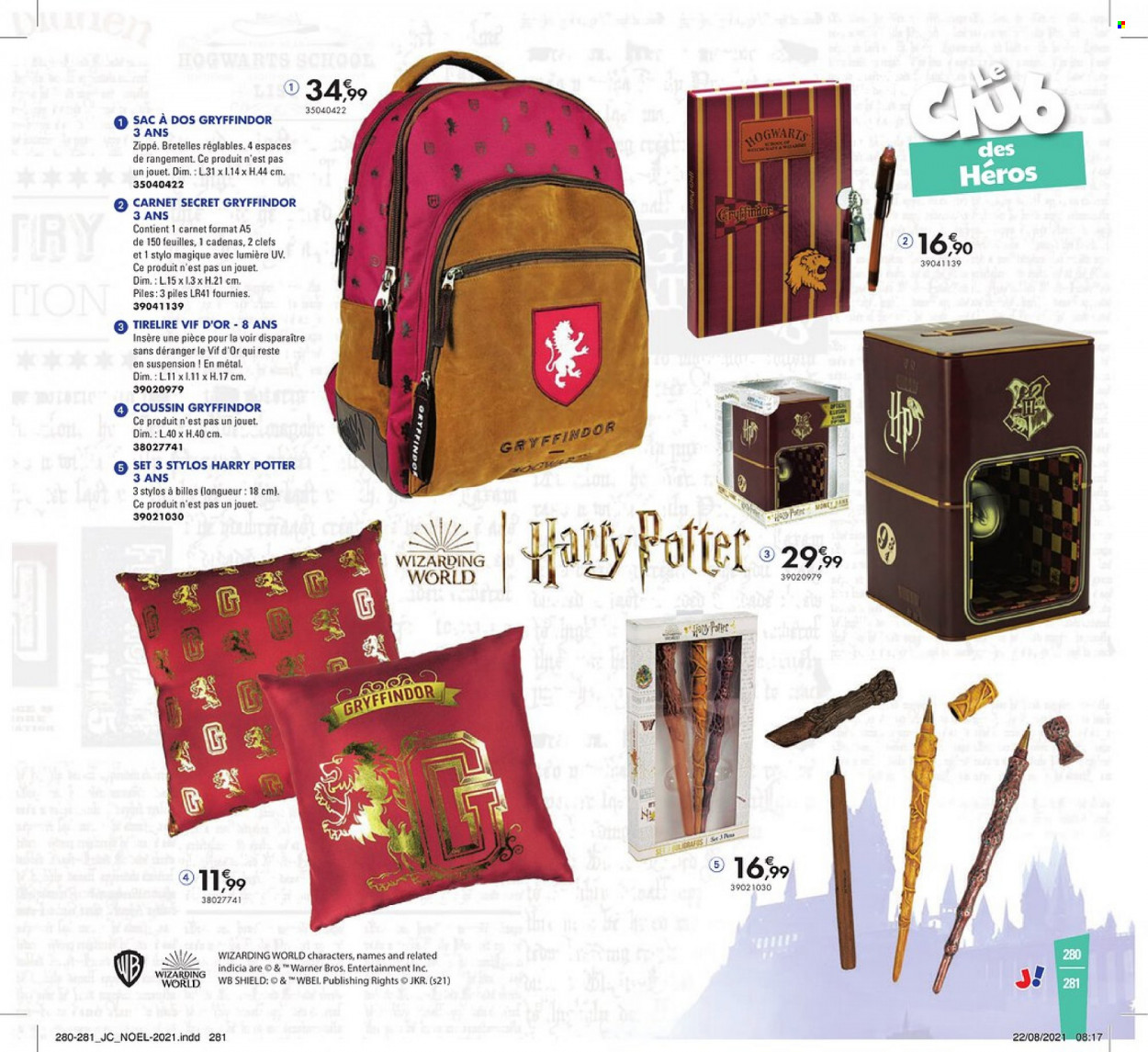 thumbnail - Catalogue JouéClub - Produits soldés - Harry Potter, tirelire. Page 281.