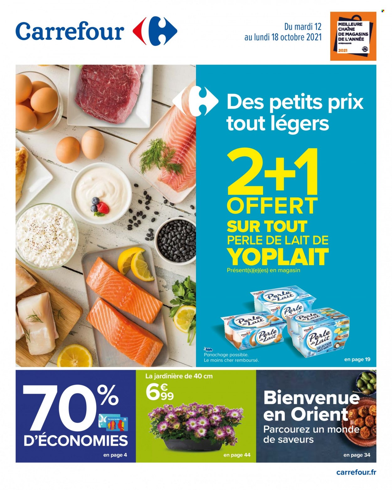 thumbnail - Catalogue Carrefour Hypermarchés - 12/10/2021 - 18/10/2021 - Produits soldés - Yoplait, dessert au lait, jardinière. Page 1.