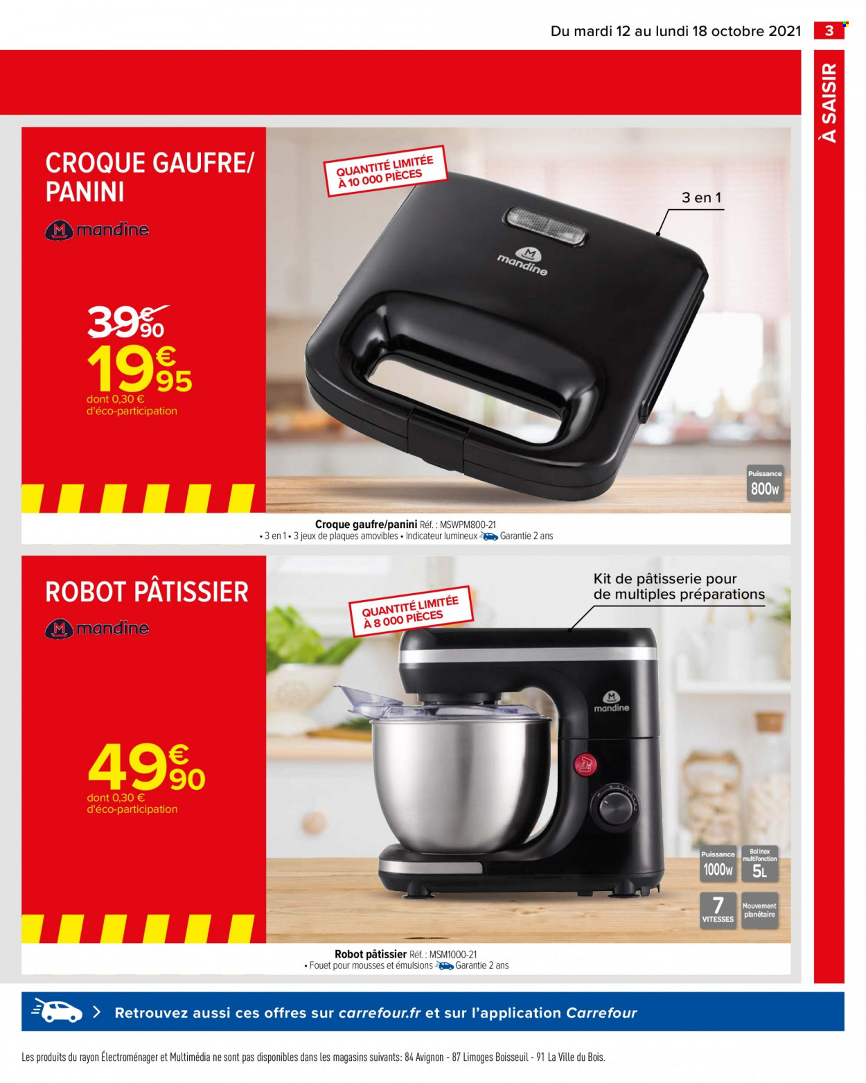 thumbnail - Catalogue Carrefour Hypermarchés - 12/10/2021 - 18/10/2021 - Produits soldés - fouet, robot pâtissier. Page 3.