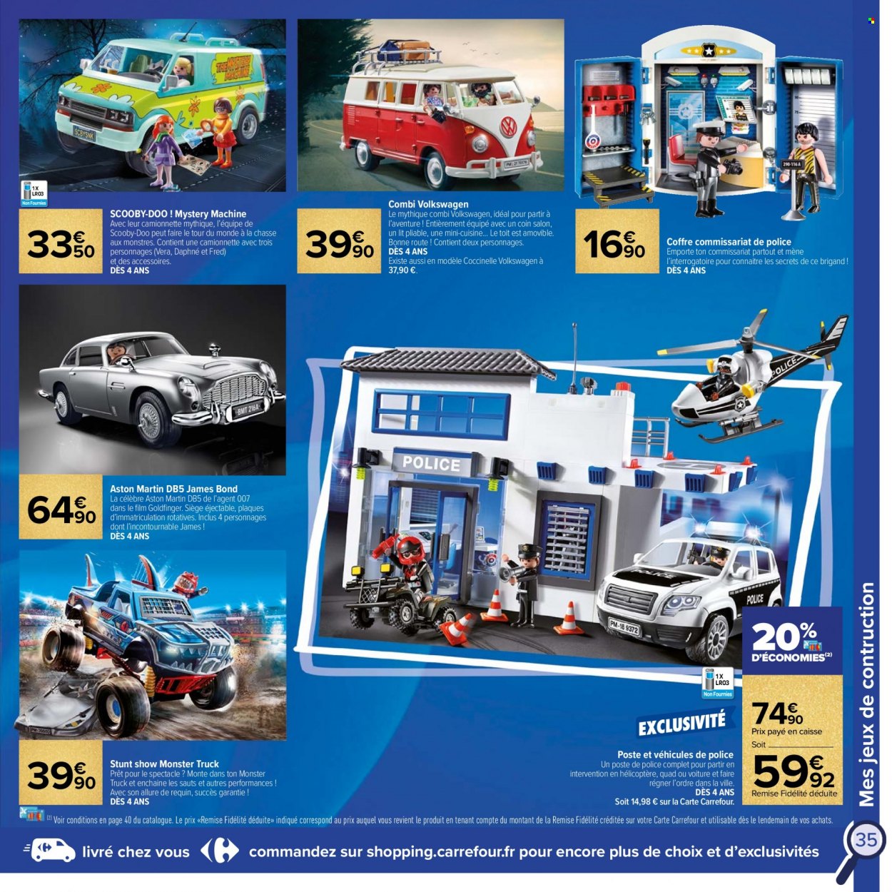 thumbnail - Catalogue Carrefour Hypermarchés - 12/10/2021 - 01/12/2021 - Produits soldés - Monster, quad, commissariat de police, hélicoptère. Page 35.