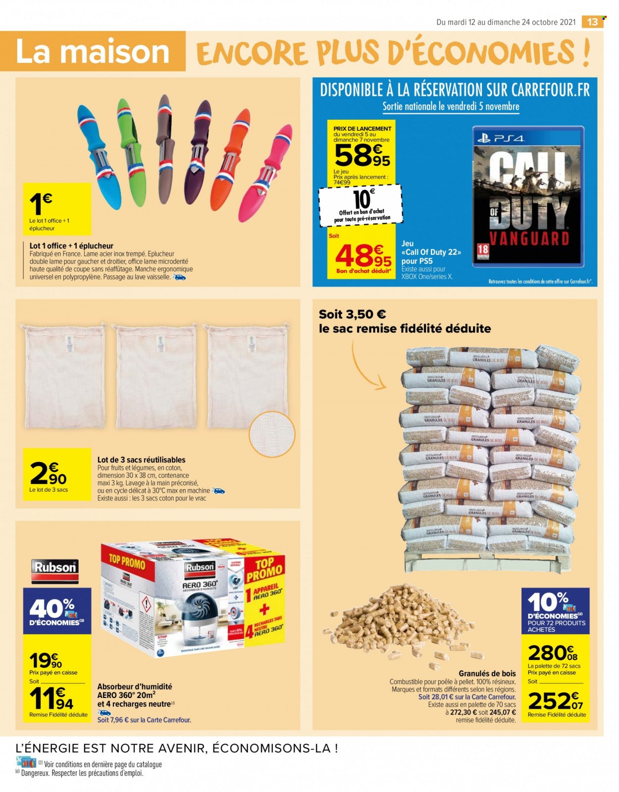 thumbnail - Catalogue Carrefour Market - 12/10/2021 - 24/10/2021 - Produits soldés - absorbeur d’humidité, éplucheur. Page 13.