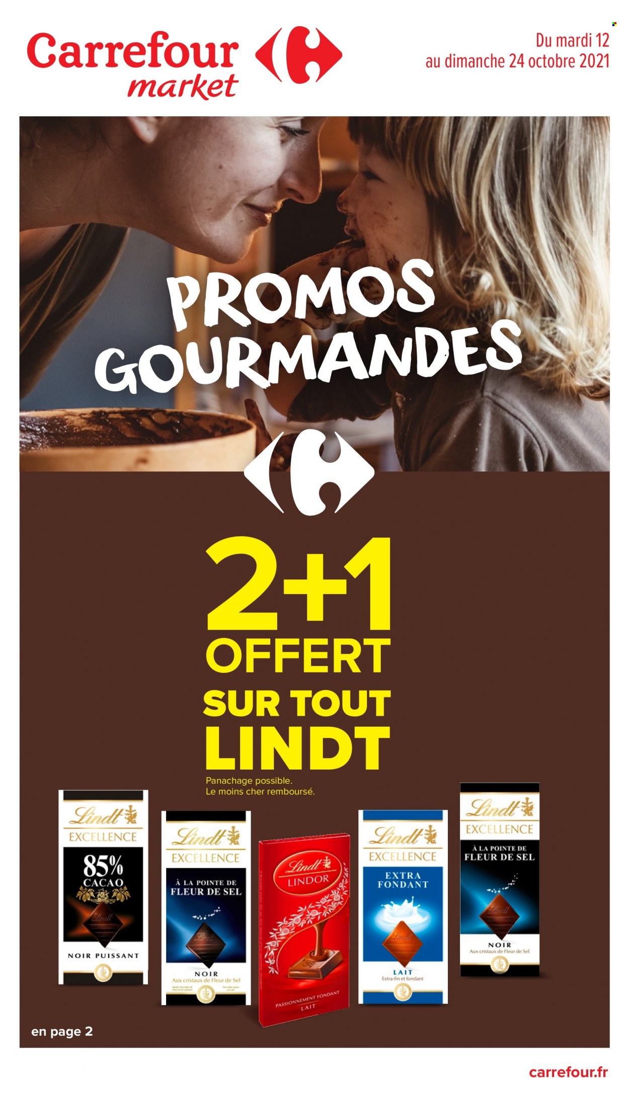 thumbnail - Catalogue Carrefour Market - 12/10/2021 - 24/10/2021 - Produits soldés - Lindor, Lindt, cacao. Page 1.