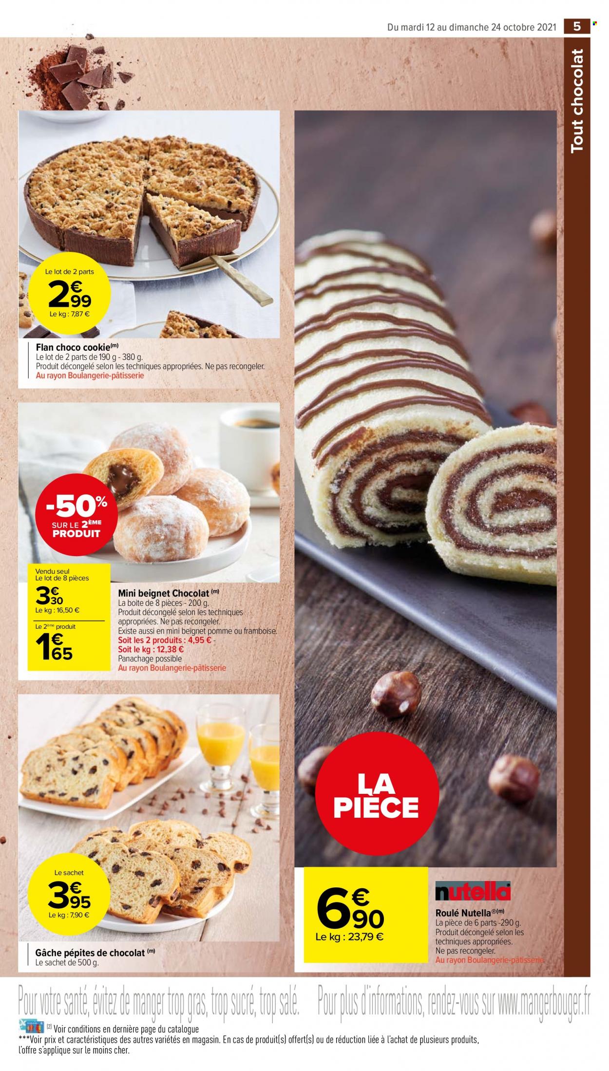 thumbnail - Catalogue Carrefour Market - 12/10/2021 - 24/10/2021 - Produits soldés - pommes, beignets, flan, Nutella. Page 5.