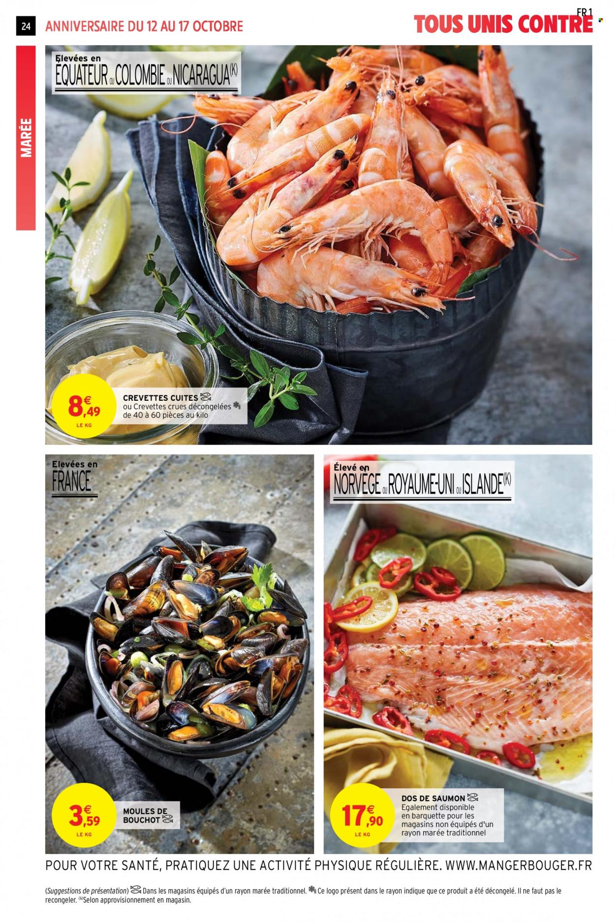 thumbnail - Catalogue Intermarché Super - 12/10/2021 - 17/10/2021 - Produits soldés - saumon, moules. Page 24.