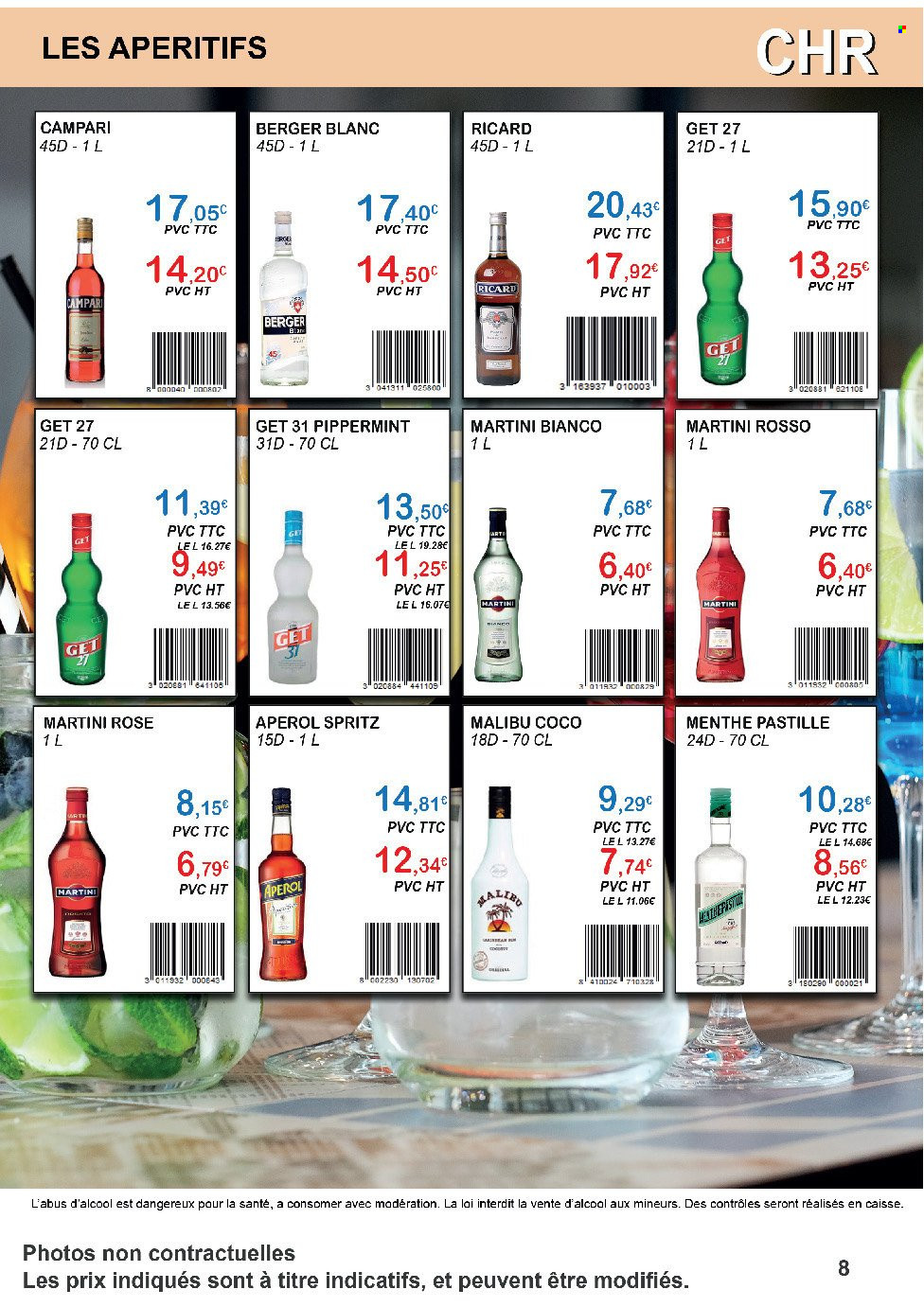 thumbnail - Catalogue E.Leclerc - 28/02/2021 - 01/03/2022 - Produits soldés - menthe, Aperol, Martini, Spritz, Campari. Page 11.
