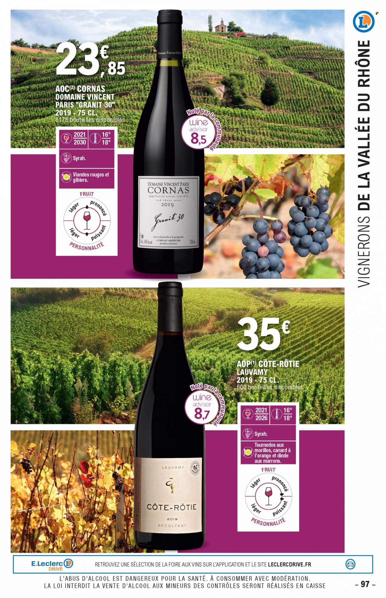 thumbnail - Catalogue E.Leclerc - 25/09/2021 - 10/10/2021 - Produits soldés - marrons, vin. Page 97.