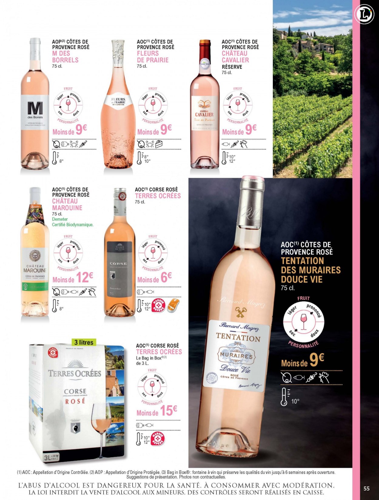 thumbnail - Catalogue E.Leclerc - 13/01/2020 - 31/12/2021 - Produits soldés - Château Cavalier, vin rosé. Page 55.