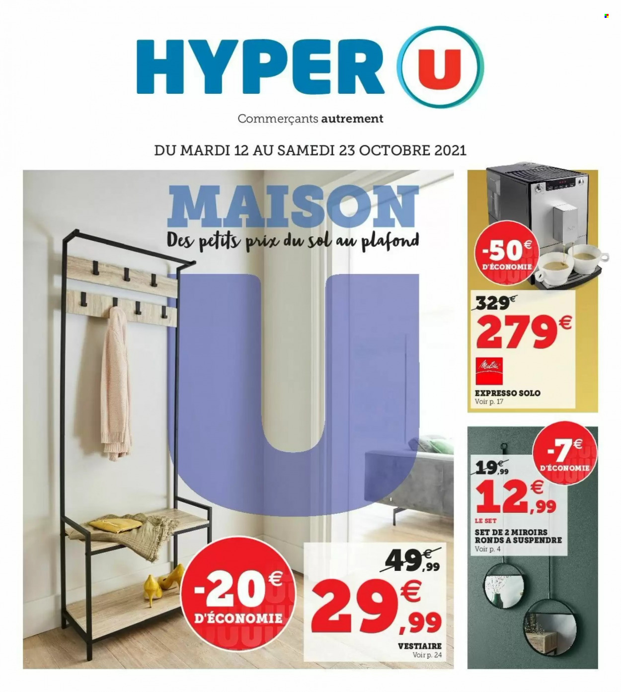 thumbnail - Catalogue HYPER U - 12/10/2021 - 23/10/2021 - Produits soldés - Expresso, maison. Page 1.
