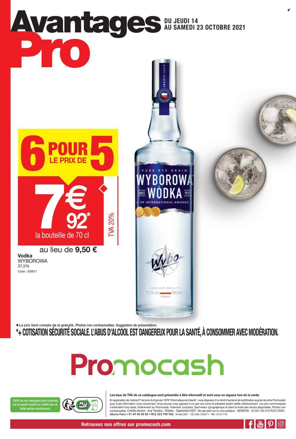 thumbnail - Catalogue Promocash - 14/10/2021 - 23/10/2021 - Produits soldés - vodka. Page 40.