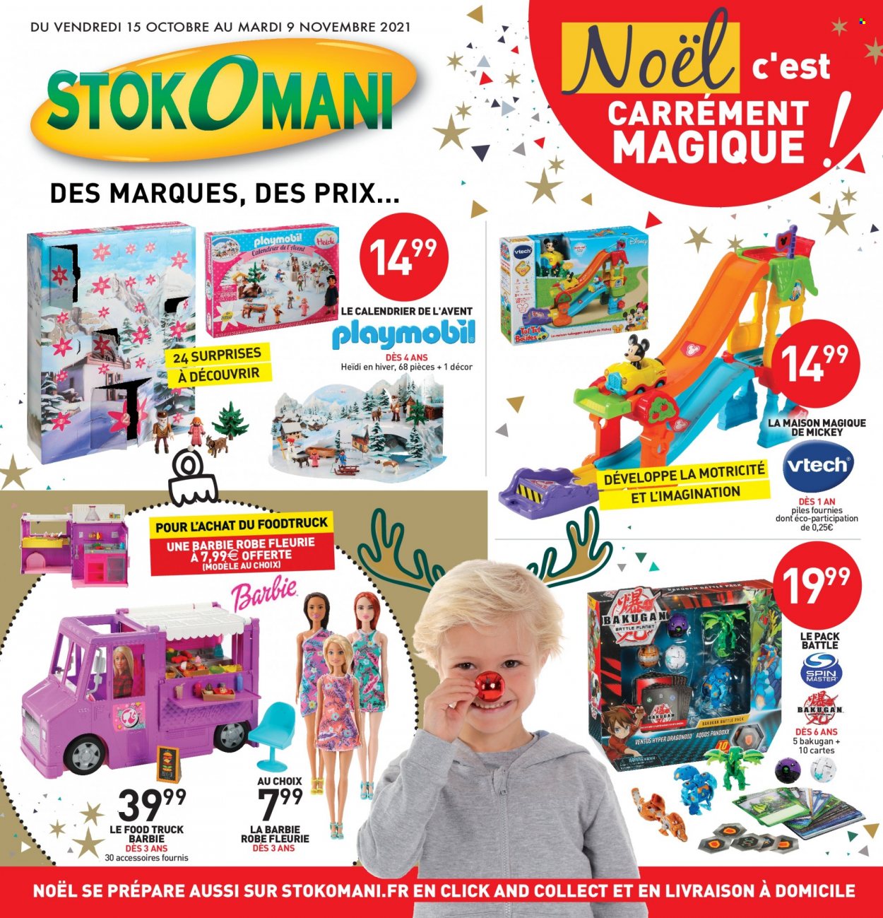 thumbnail - Catalogue Stokomani - 15/10/2021 - 09/11/2021 - Produits soldés - Disney, Playmobil. Page 1.