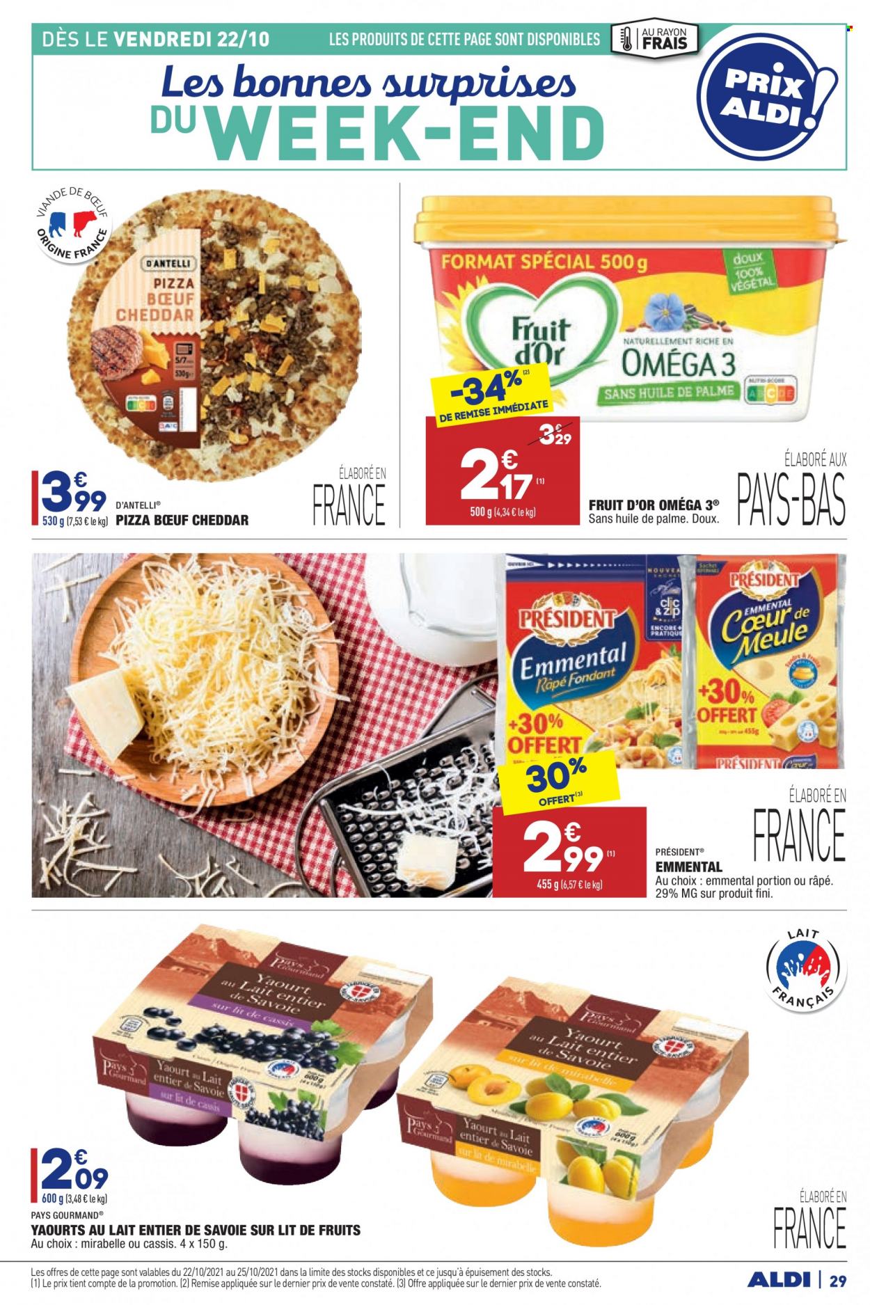 thumbnail - Catalogue ALDI - 19/10/2021 - 25/10/2021 - Produits soldés - pizza, Président, yaourt. Page 31.