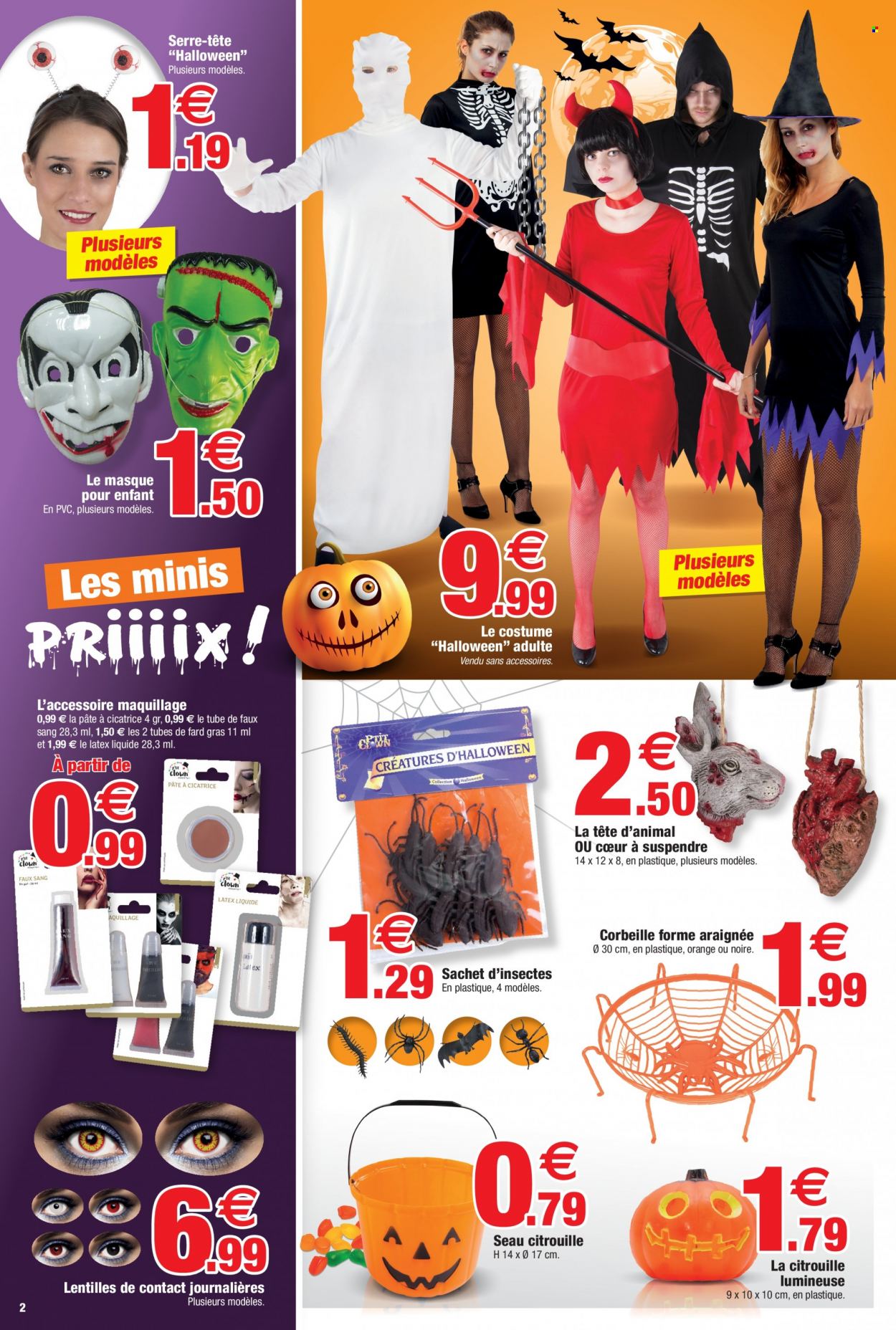 thumbnail - Catalogue Bazarland - 13/10/2021 - 31/10/2021 - Produits soldés - corbeille, clown, costume, faux sang. Page 2.
