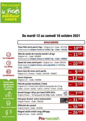 Catalogue Promocash - 12/10/2021 - 16/10/2021.