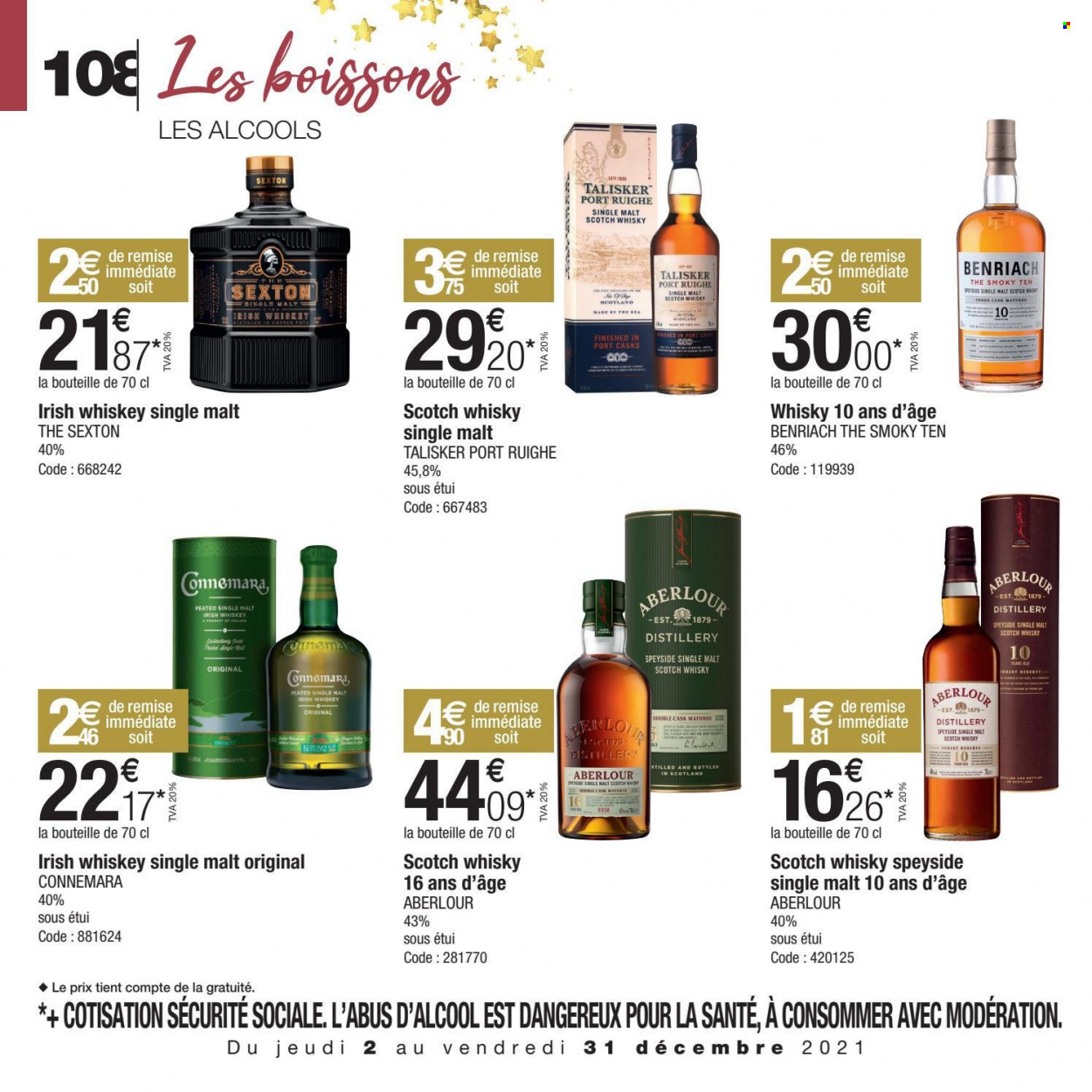 thumbnail - Catalogue Promocash - 02/12/2021 - 31/12/2021 - Produits soldés - whisky, Finish. Page 108.