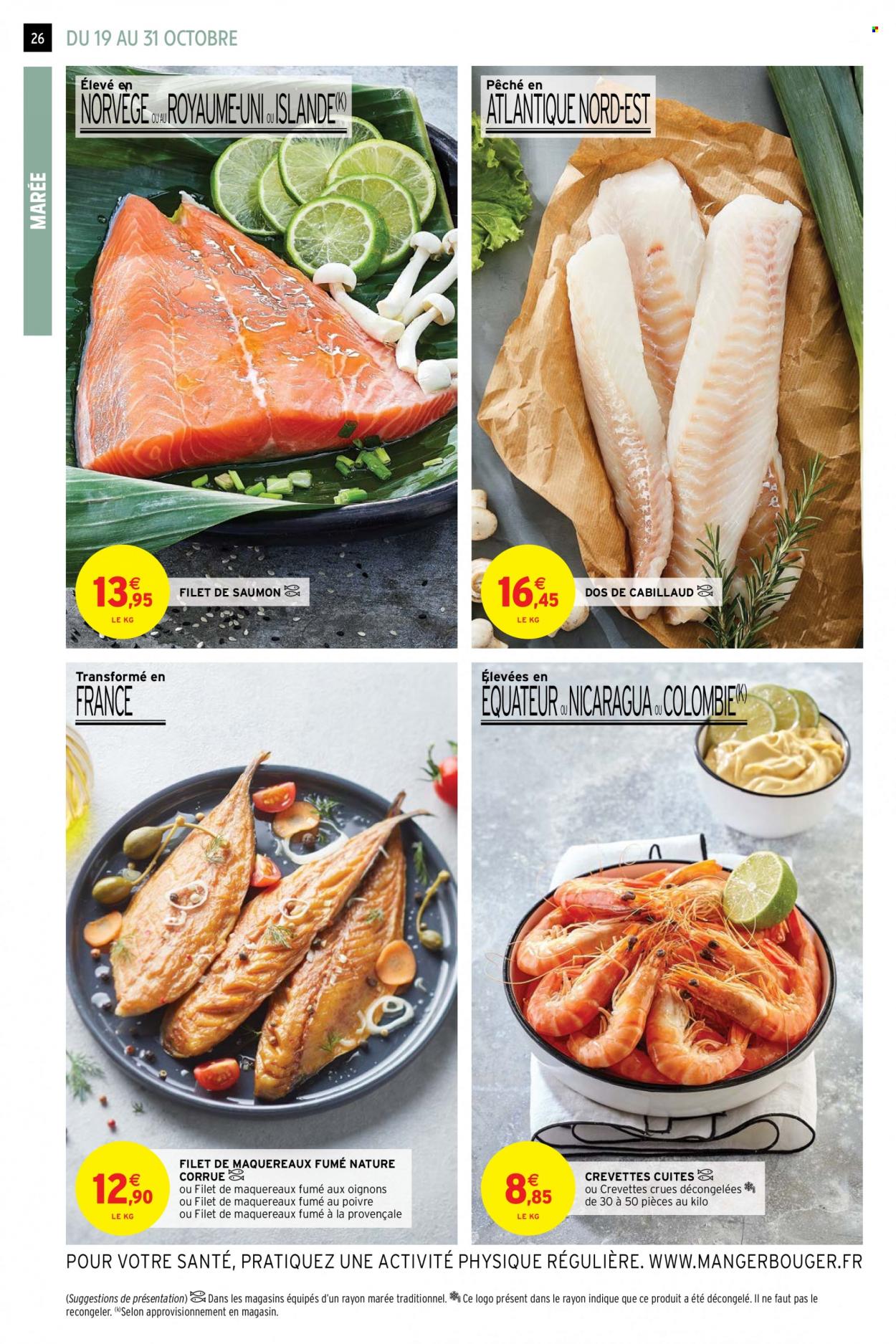 thumbnail - Catalogue Intermarché Super - 19/10/2021 - 31/10/2021 - Produits soldés - saumon, cabillaud, pavés de saumon. Page 26.
