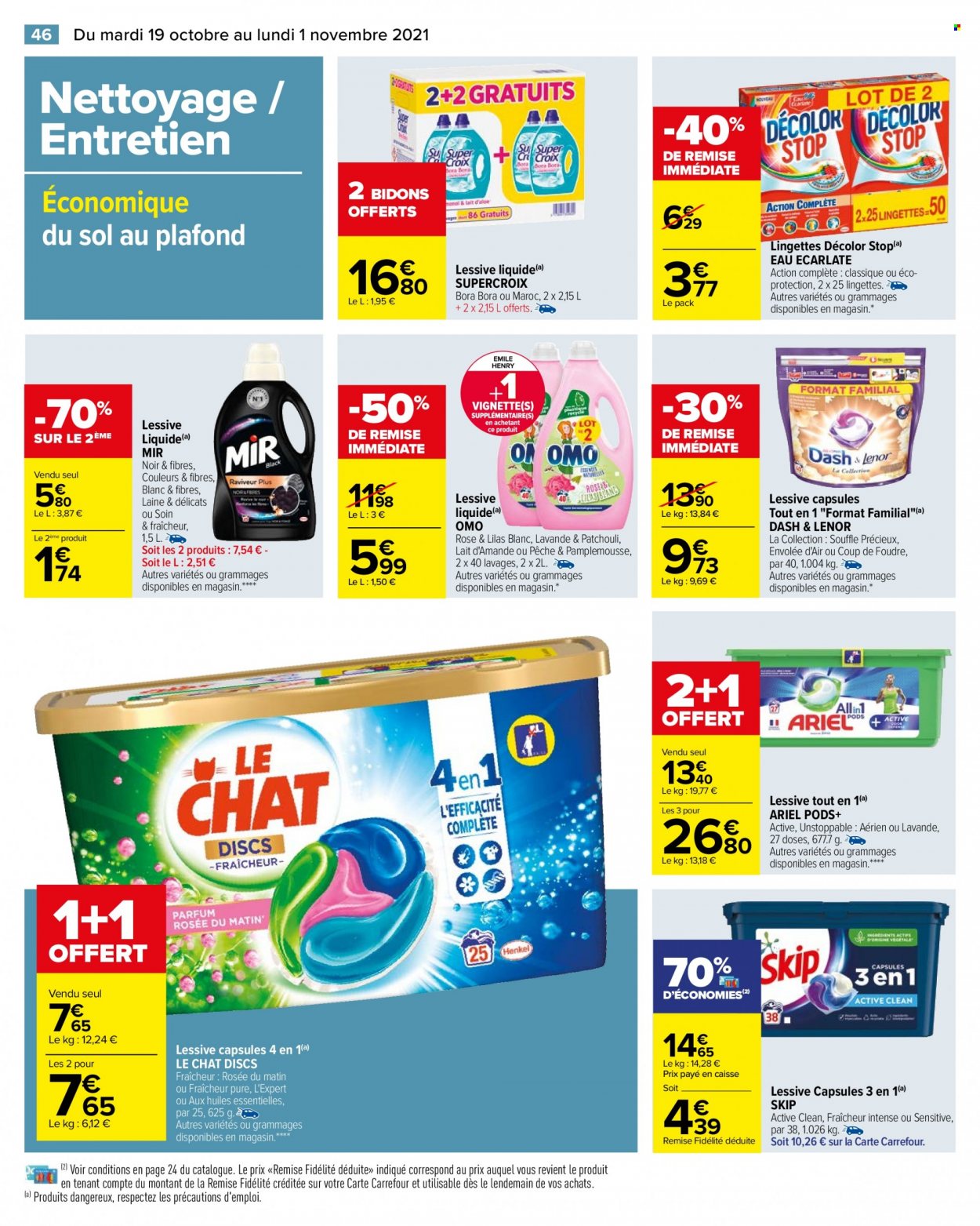 Catalogue Carrefour Hypermarchés - 19/10/2021 - 01/11/2021. Page 46