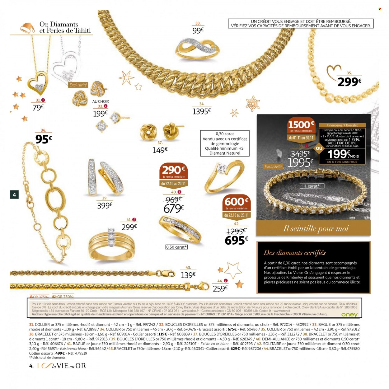 thumbnail - Catalogue Auchan - 22/10/2021 - 31/12/2021 - Produits soldés - établi, Tahiti, bague, boucles d'oreilles, bracelet. Page 4.