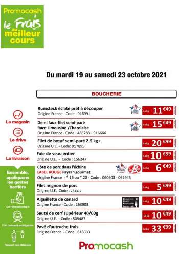 Catalogue Promocash - 19/10/2021 - 23/10/2021.