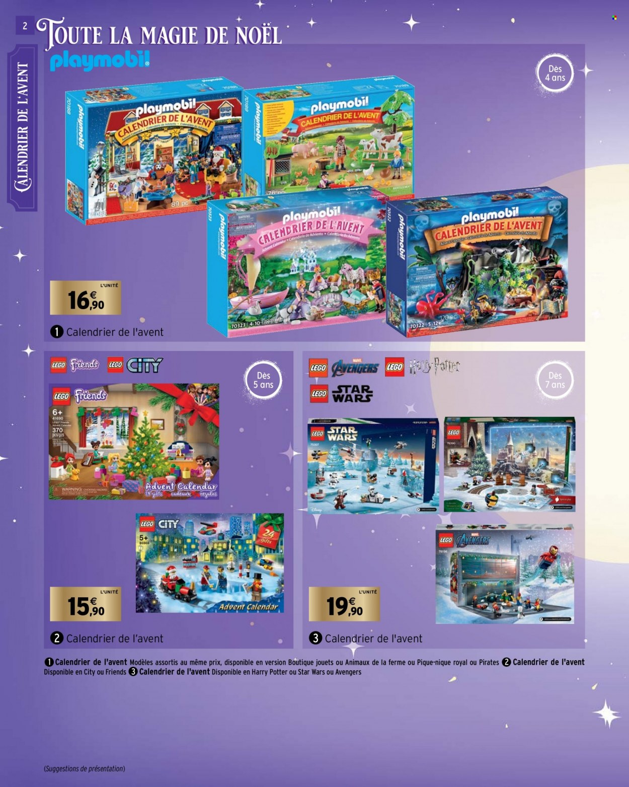 thumbnail - Catalogue Intermarché - 26/10/2021 - 12/12/2021 - Produits soldés - calendrier de l'avent, Harry Potter, Playmobil, Lego, Lego City, Lego Friends. Page 2.