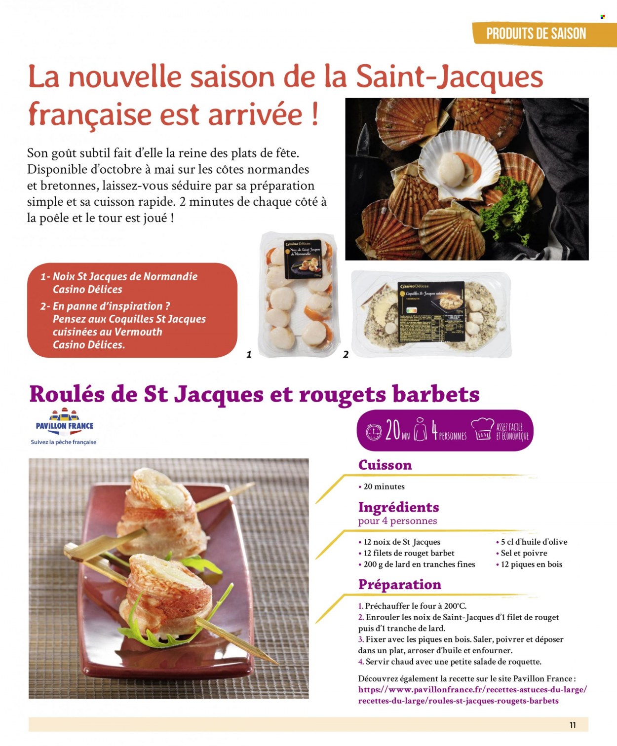 thumbnail - Catalogue Géant Casino - 21/09/2021 - 20/03/2022 - Produits soldés - salade, bacon, vermouth. Page 11.