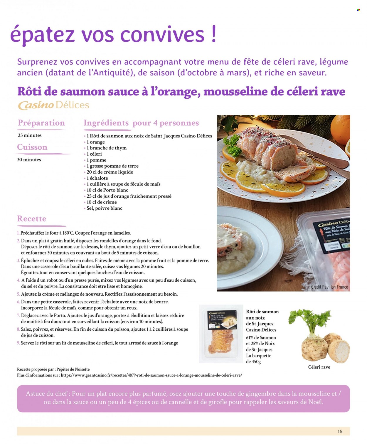 thumbnail - Catalogue Géant Casino - 21/09/2021 - 20/03/2022 - Produits soldés - pommes de terre, saumon, bouillon. Page 15.