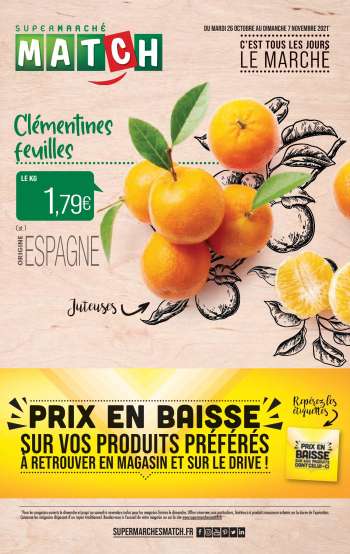 Catalogue Supermarché Match - 26/10/2021 - 07/11/2021.