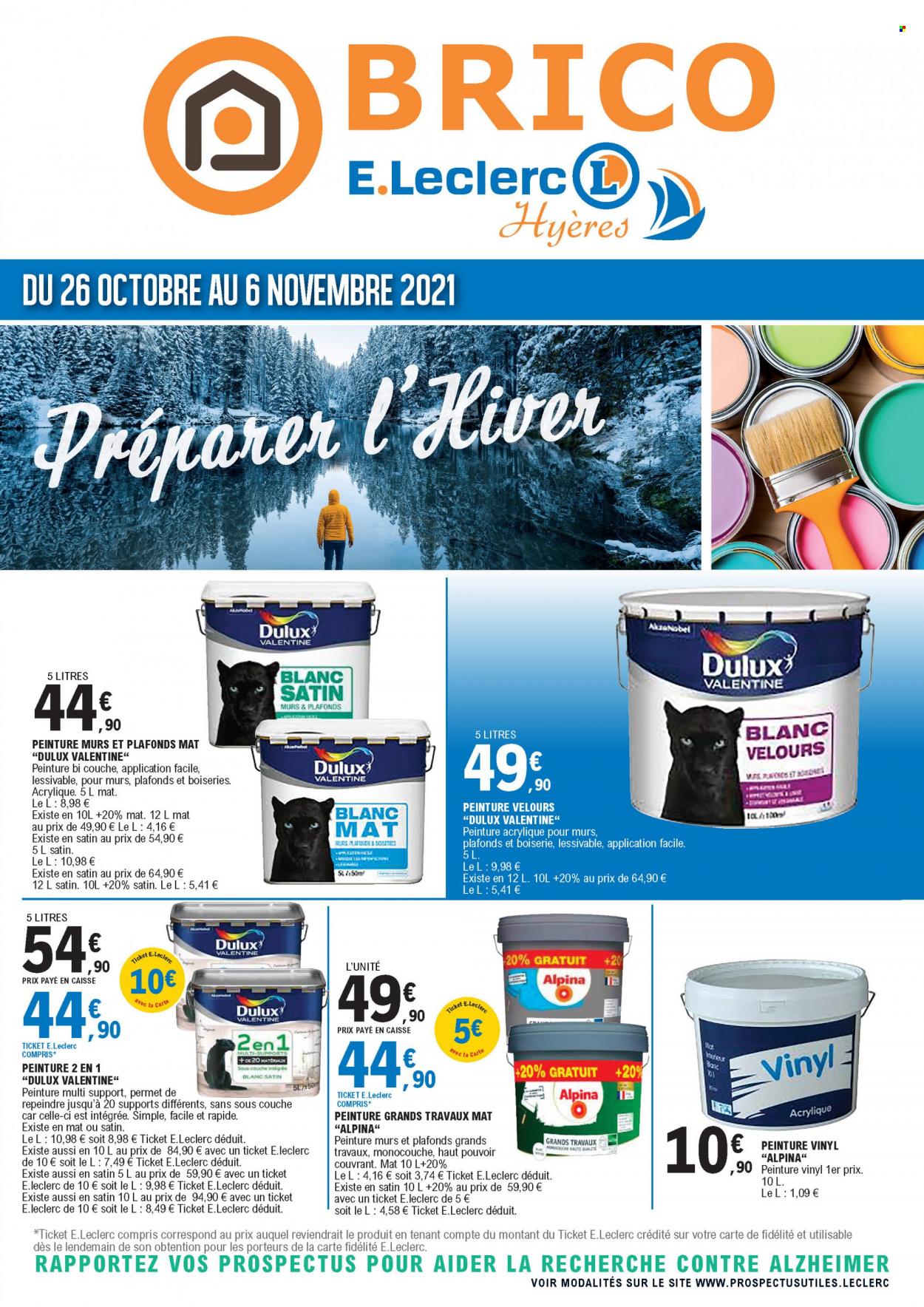Catalogue E.Leclerc - 26/10/2021 - 06/11/2021. Page 1