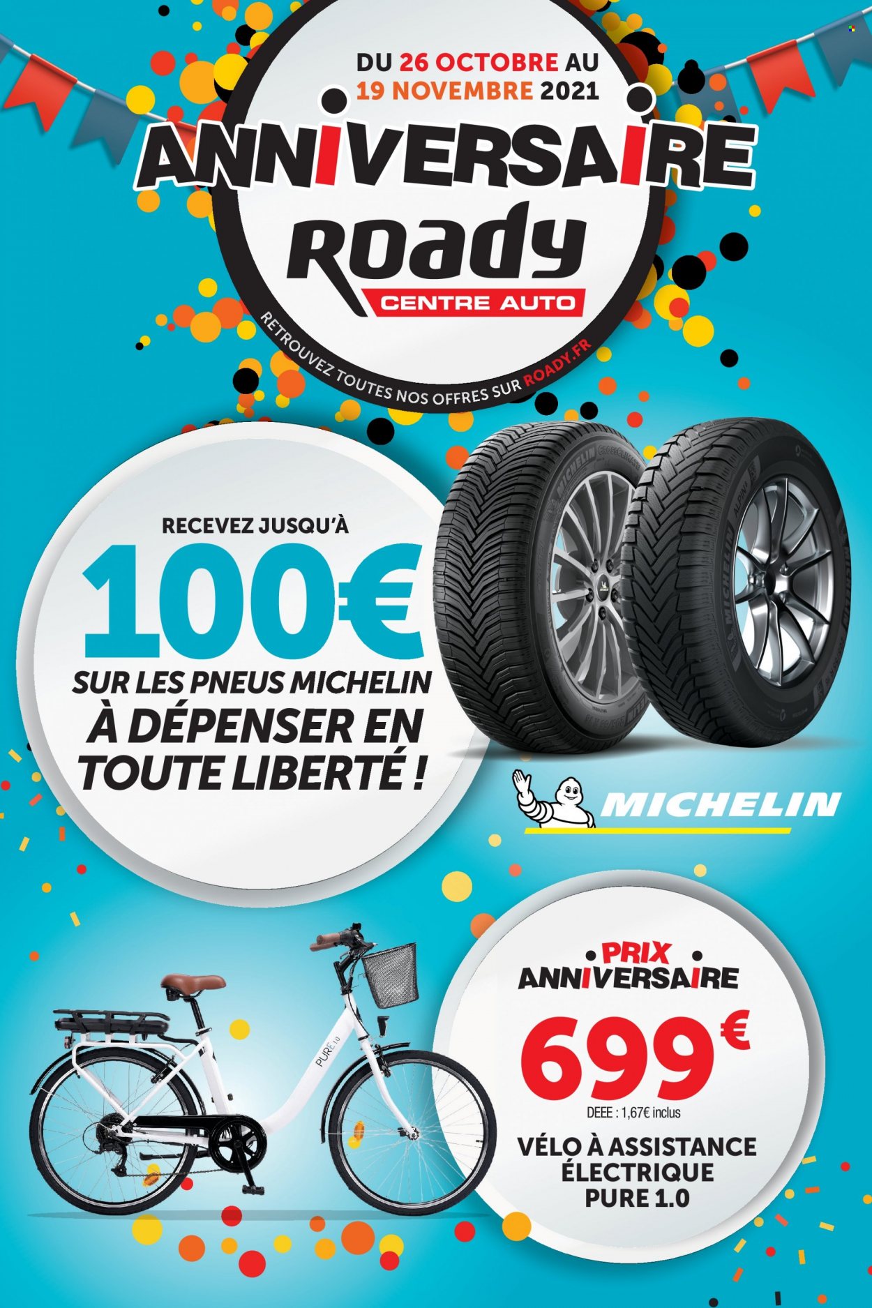 thumbnail - Catalogue Roady - 26/10/2021 - 19/11/2021 - Produits soldés - Michelin. Page 1.