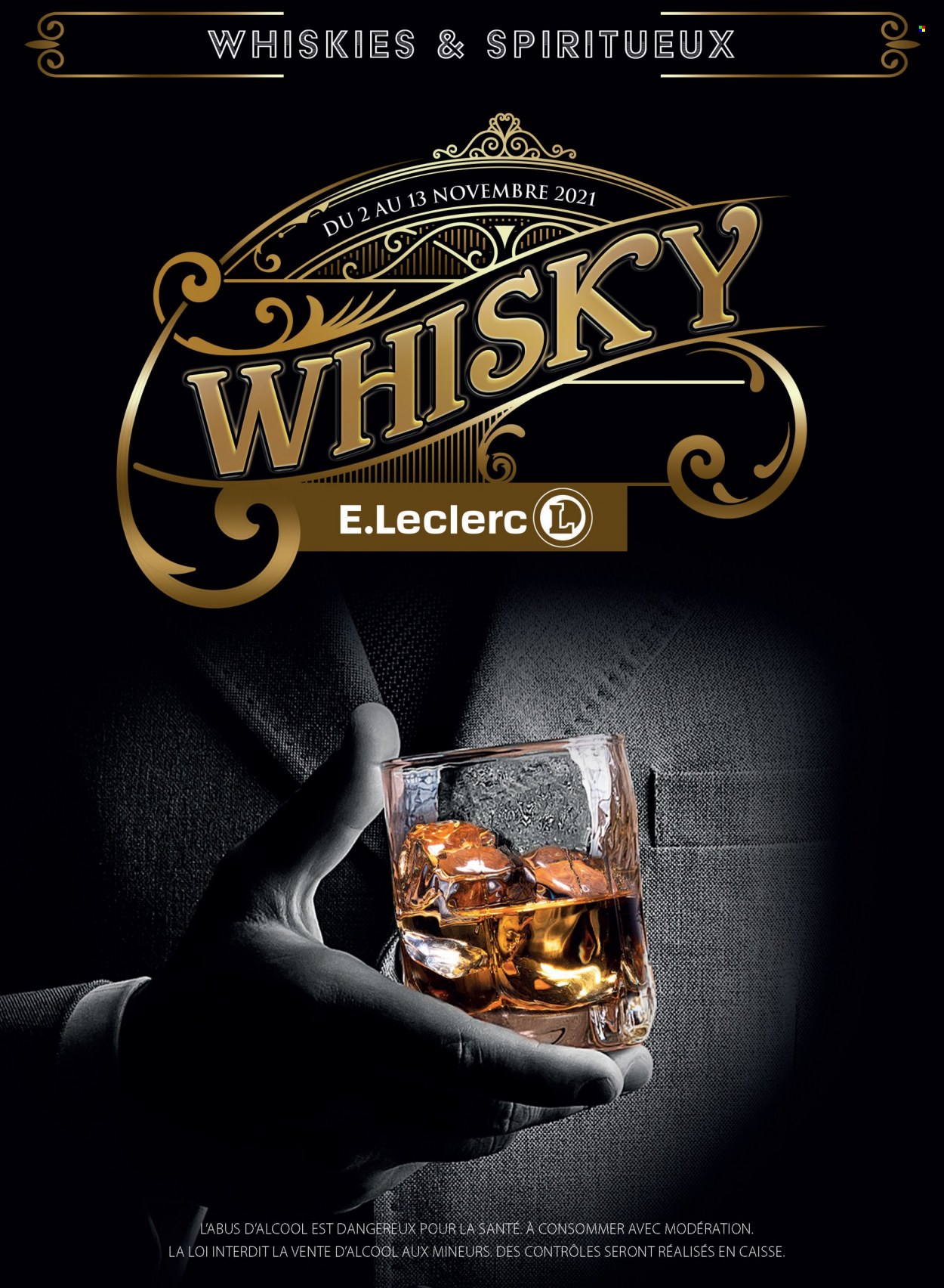 thumbnail - Catalogue E.Leclerc - 02/11/2021 - 13/11/2021 - Produits soldés - whisky. Page 1.