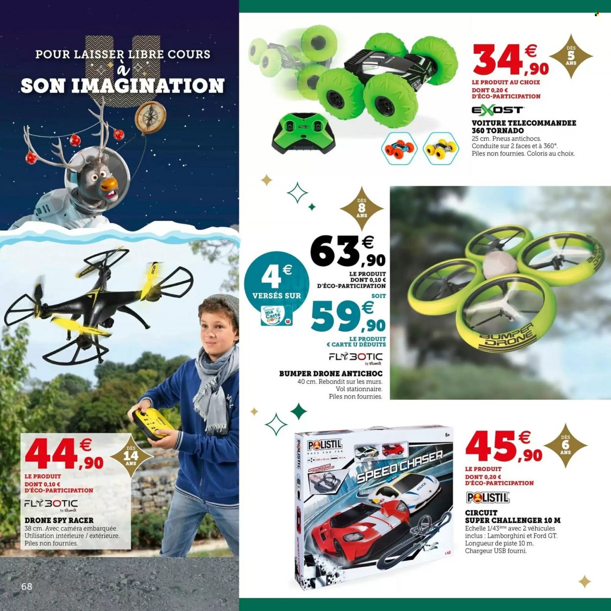 thumbnail - Catalogue HYPER U - 19/10/2021 - 11/12/2021 - Produits soldés - drone, voiture télécommandée. Page 68.