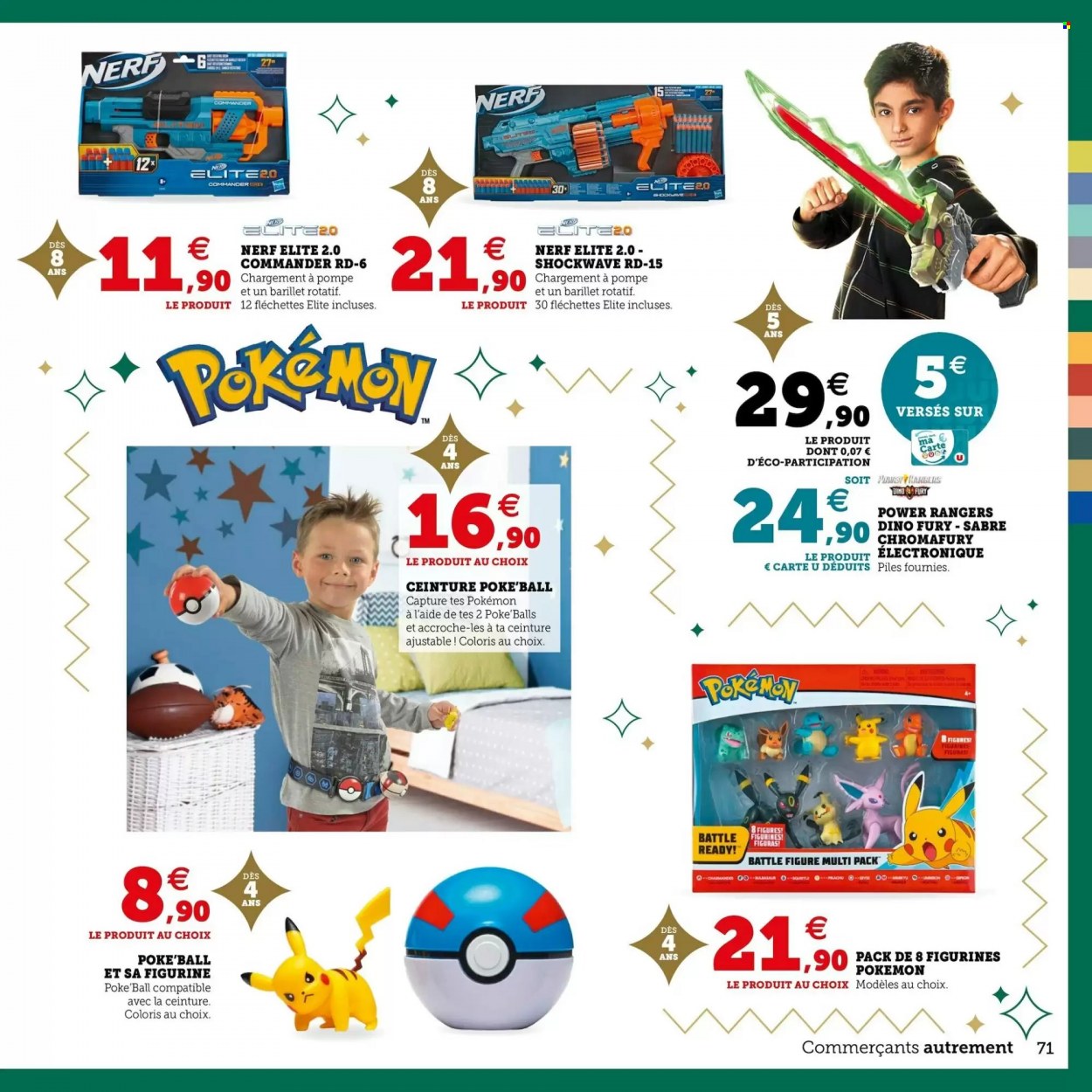 thumbnail - Catalogue HYPER U - 19/10/2021 - 11/12/2021 - Produits soldés - Pokémon, figurine, ceinture, Nerf. Page 71.