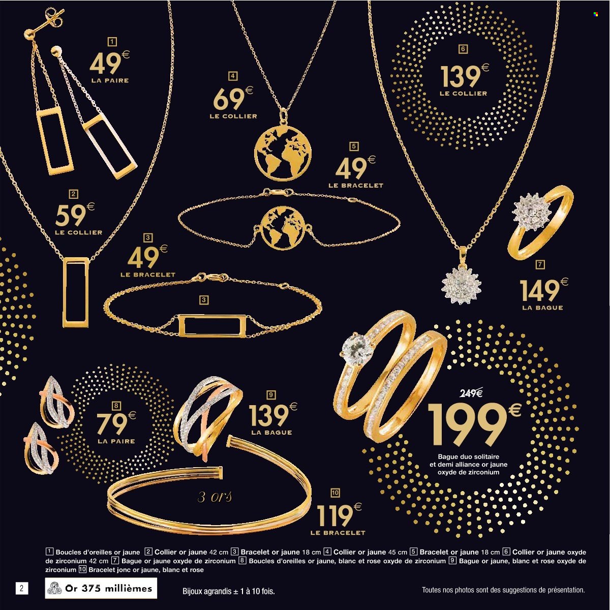 thumbnail - Catalogue Cora - 06/11/2021 - 31/12/2021 - Produits soldés - bijouterie, boucles d'oreilles, bracelet. Page 2.