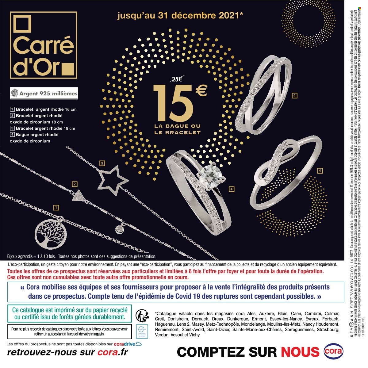thumbnail - Catalogue Cora - 06/11/2021 - 31/12/2021 - Produits soldés - Vichy, bijouterie, bracelet. Page 8.