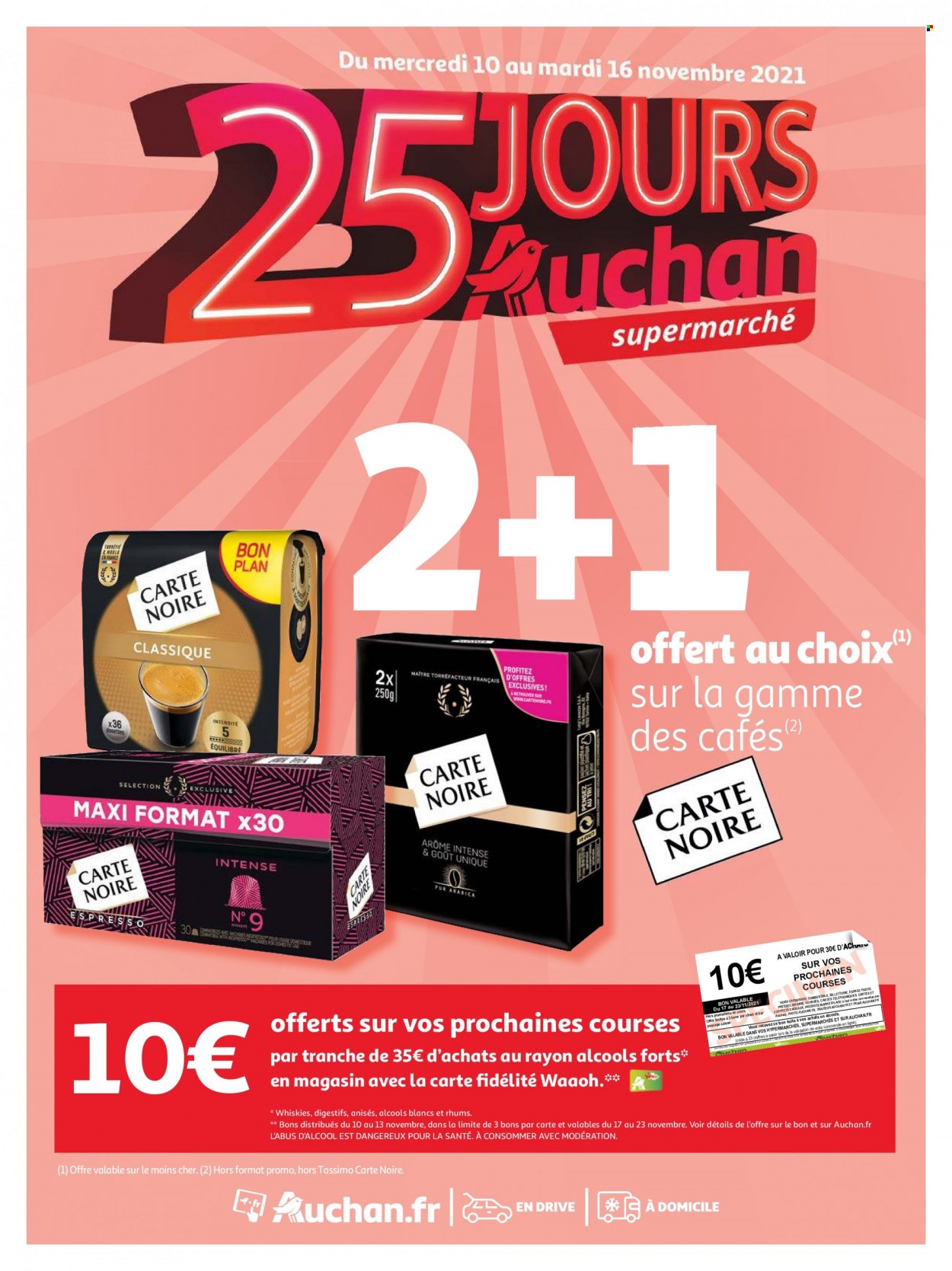 thumbnail - Catalogue Auchan - 10/11/2021 - 16/11/2021 - Produits soldés - Carte Noire. Page 1.
