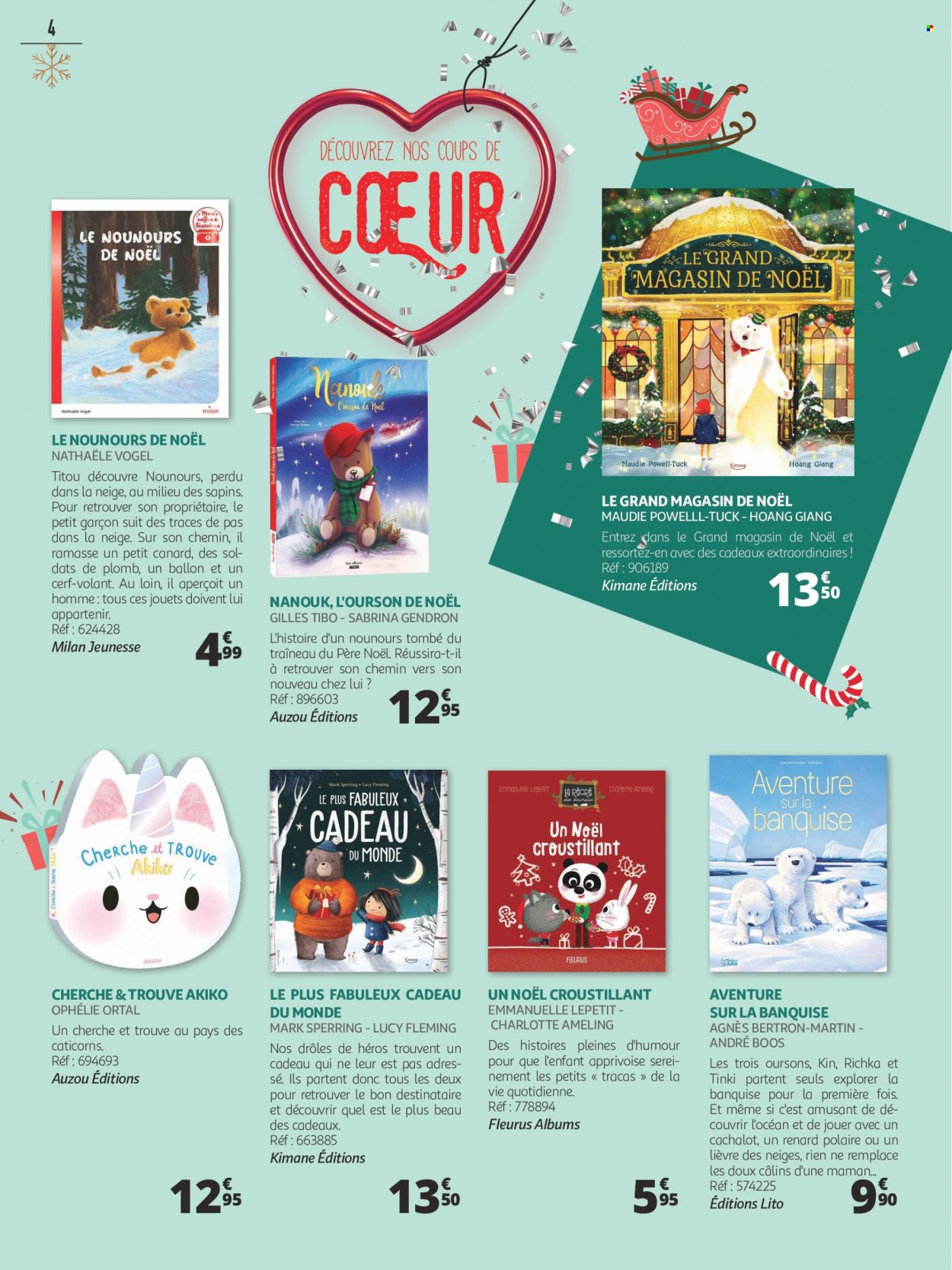 thumbnail - Catalogue Auchan - 08/11/2021 - 24/12/2021 - Produits soldés - viande de canard, père noël. Page 4.