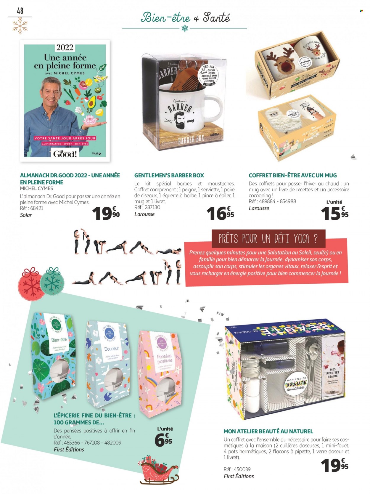 thumbnail - Catalogue Auchan - 08/11/2021 - 24/12/2021 - Produits soldés - serviette, mug, verre, fouet, équerre, livre. Page 48.