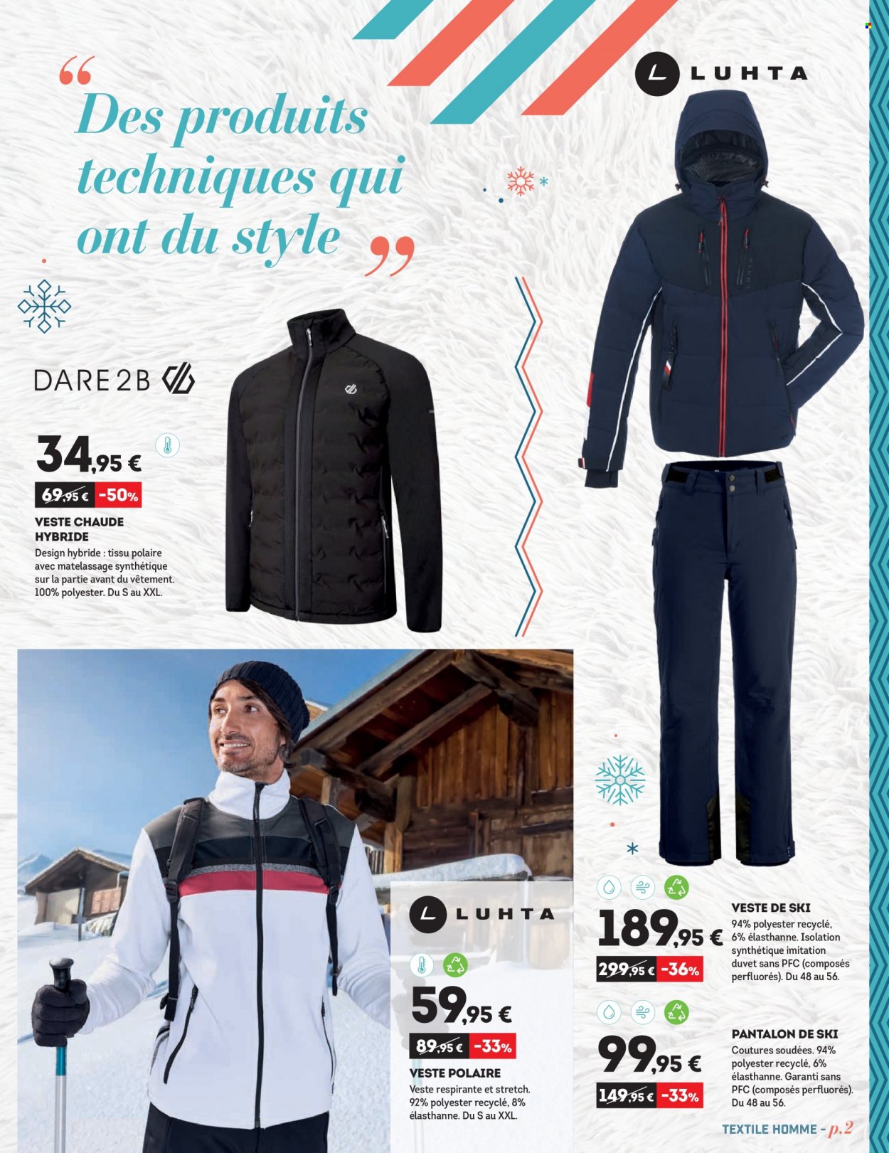 thumbnail - Catalogue Sport 2000 - 08/11/2021 - 24/12/2021 - Produits soldés - veste, veste de ski, pantalon, pantalon de ski. Page 2.