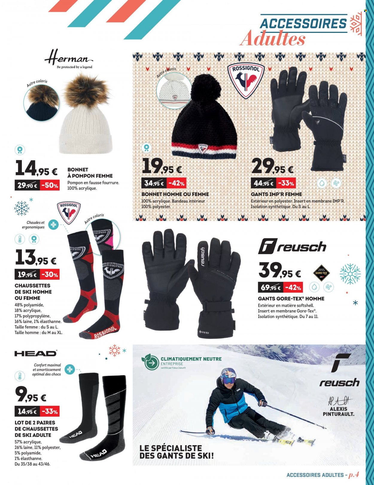 thumbnail - Catalogue Sport 2000 - 08/11/2021 - 24/12/2021 - Produits soldés - chaussettes, bandeau. Page 4.