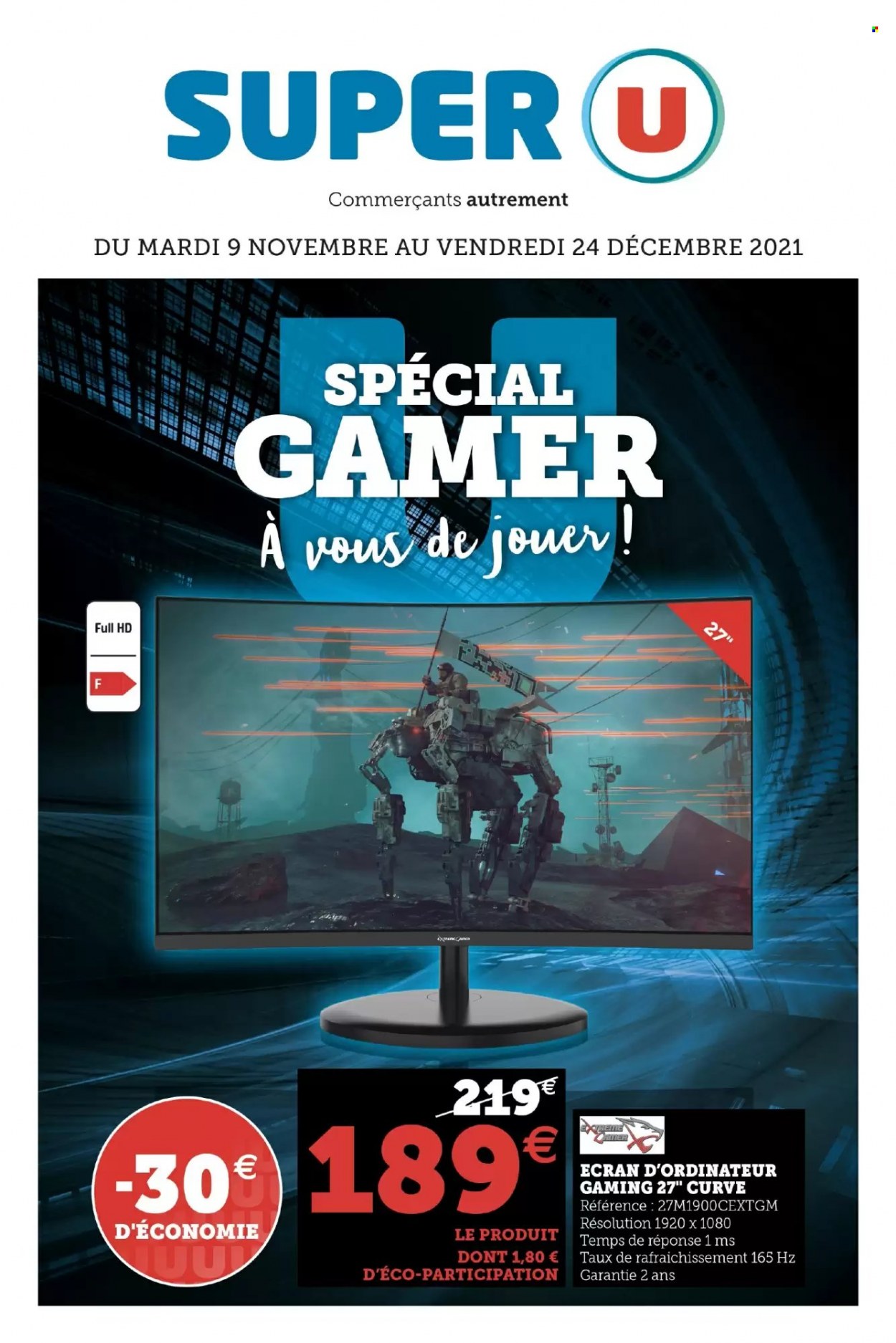 Catalogue SUPER U - 09/11/2021 - 24/12/2021. Page 1