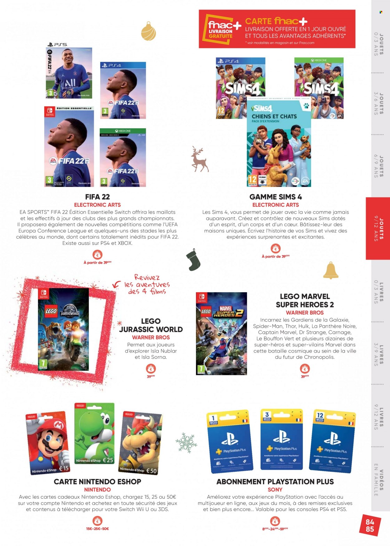 thumbnail - Catalogue Fnac - Produits soldés - ESPRIT, Sony, Xbox, PS4, Playstation, PS5, Lego. Page 85.