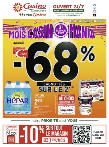 Catalogue Géant Casino - 15/11/2021 - 28/11/2021.