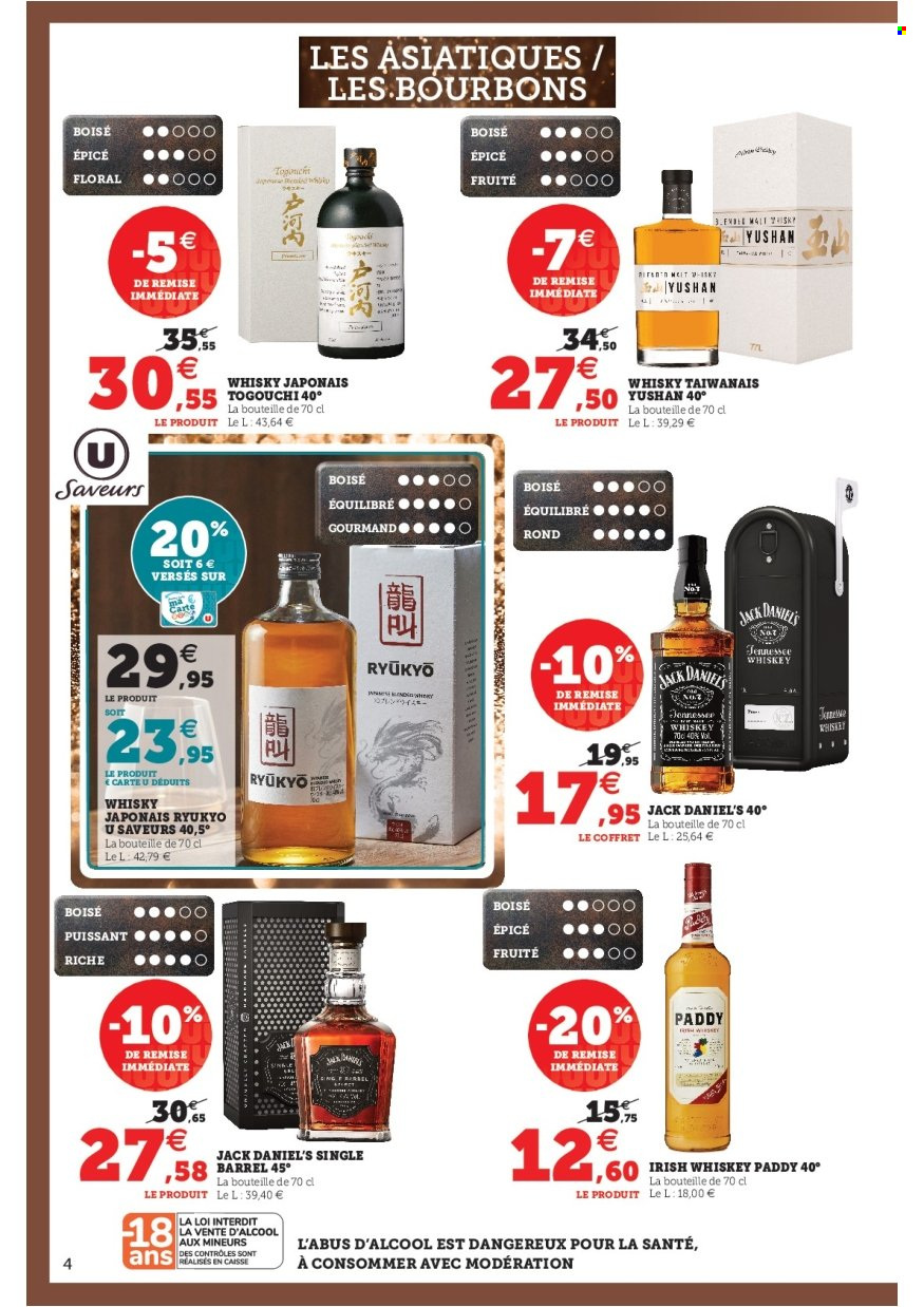 thumbnail - Catalogue SUPER U - 16/11/2021 - 24/12/2021 - Produits soldés - whisky. Page 4.