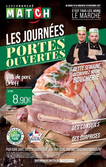 Catalogue Supermarché Match - 16/11/2021 - 28/11/2021.