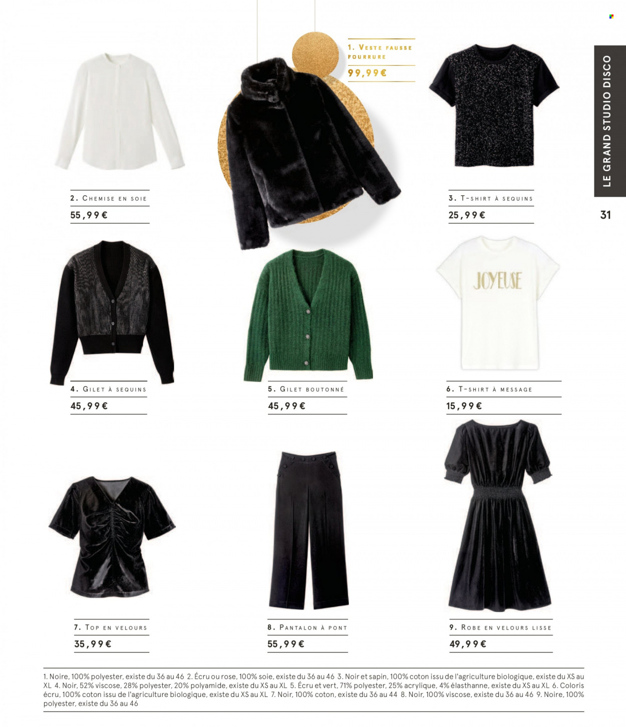 thumbnail - Catalogue Monoprix - 24/11/2021 - 02/01/2022 - Produits soldés - veste, pantalon, robe, chemise, t-shirt, gilet. Page 31.