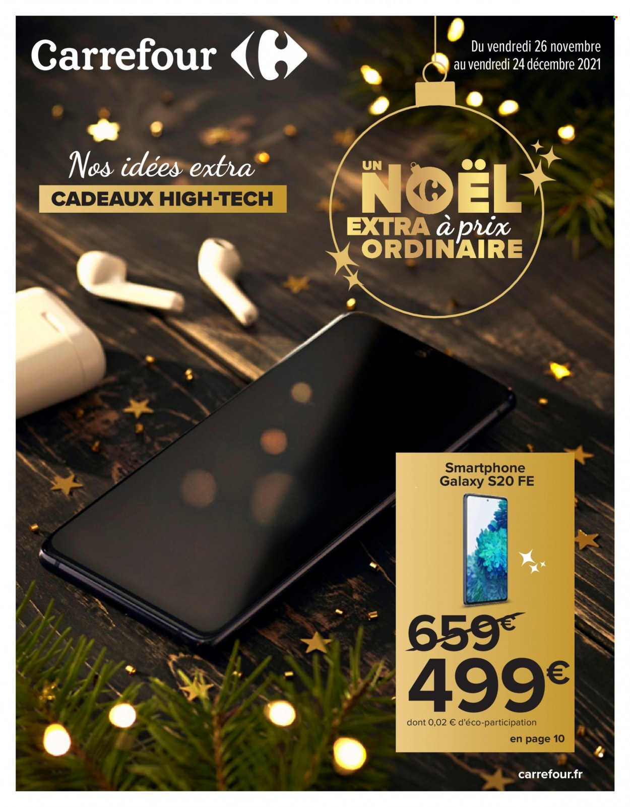 thumbnail - Catalogue Carrefour Hypermarchés - 26/11/2021 - 24/12/2021 - Produits soldés - smartphone. Page 1.