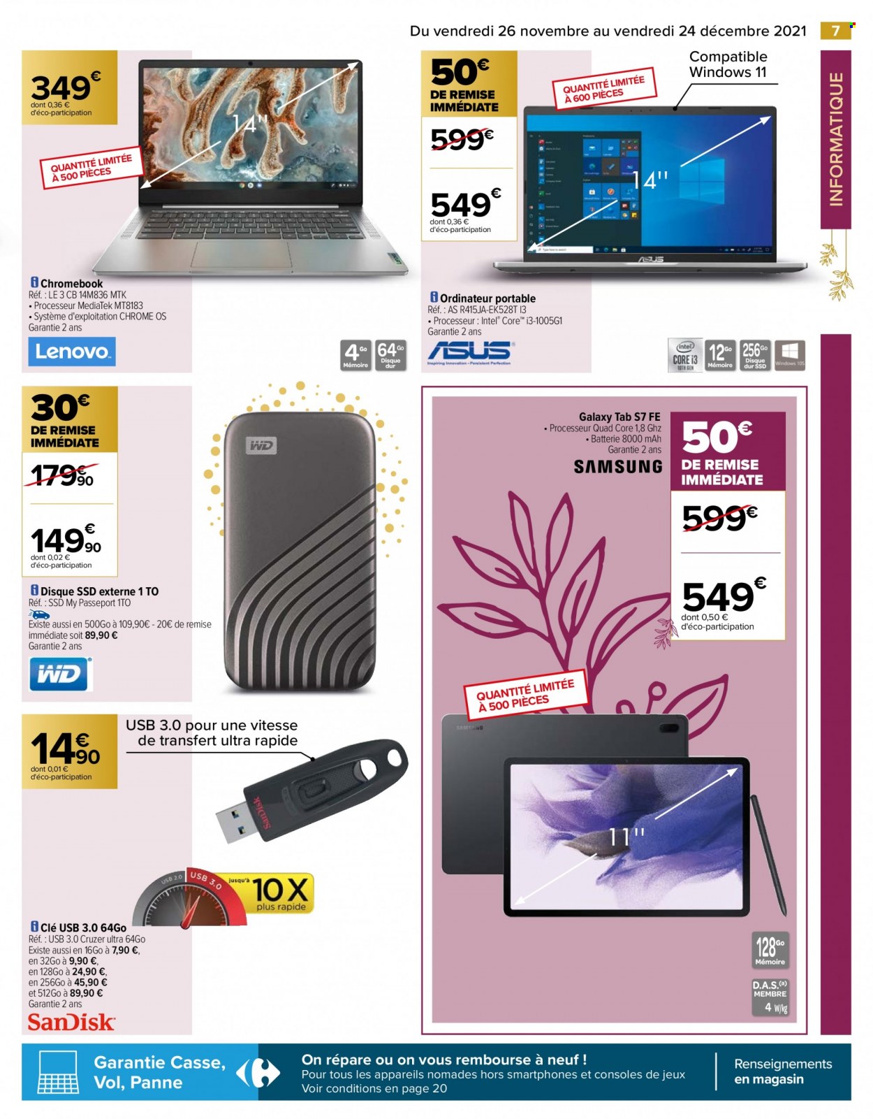 thumbnail - Catalogue Carrefour Hypermarchés - 26/11/2021 - 24/12/2021 - Produits soldés - console de jeux. Page 7.