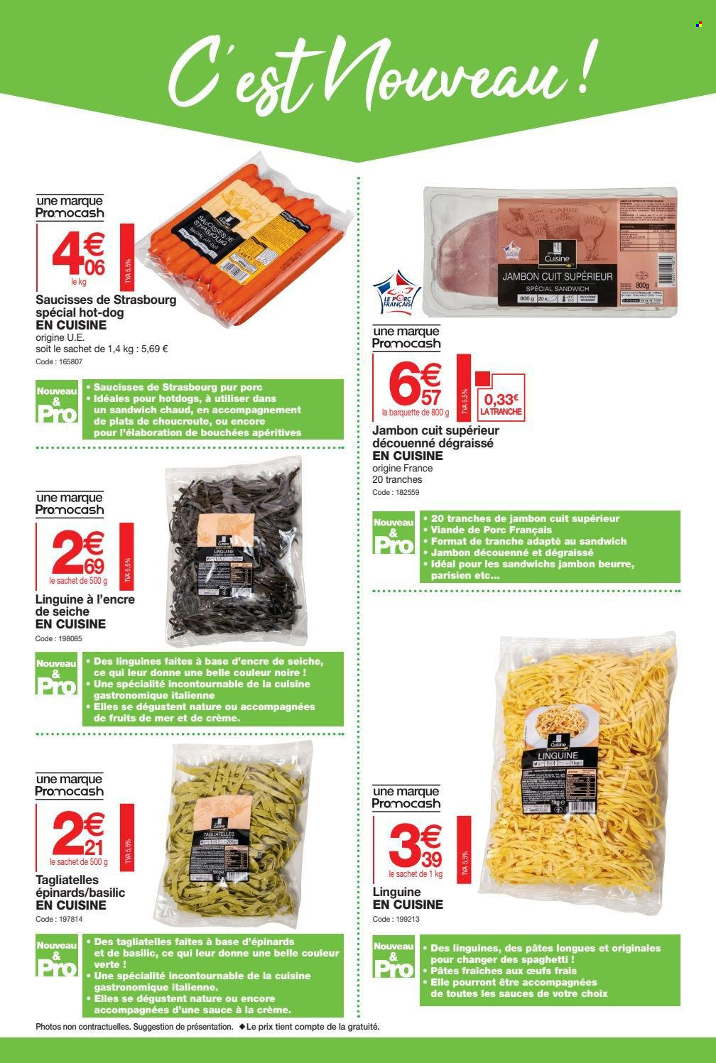 thumbnail - Catalogue Promocash - 25/11/2021 - 04/12/2021 - Produits soldés - viande de porc, bouchées, sandwich, choucroute, beurre, tagliatelles. Page 2.