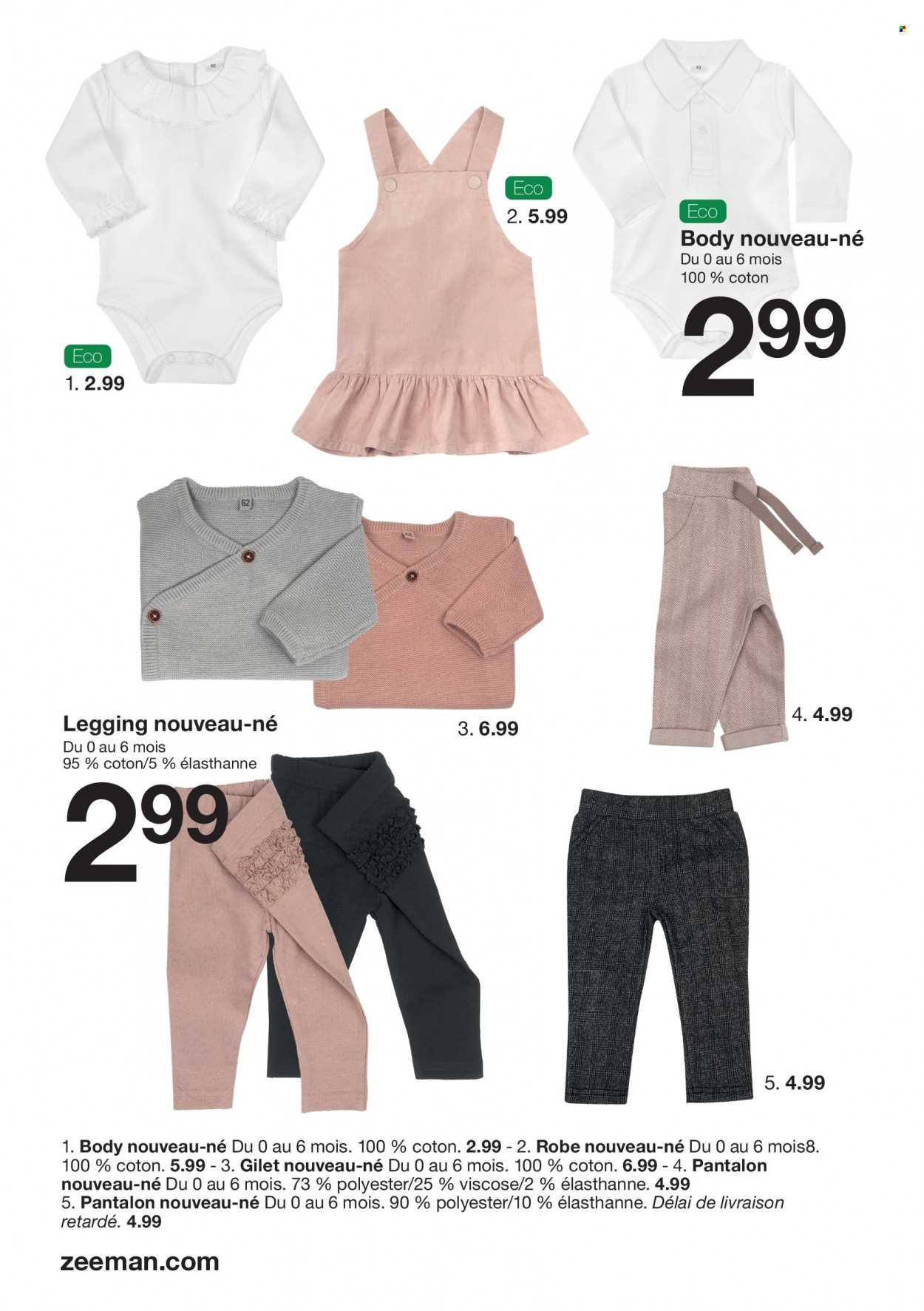 thumbnail - Catalogue Zeeman - 20/11/2021 - 26/11/2021 - Produits soldés - pantalon, robe, gilet, body, leggings. Page 2.